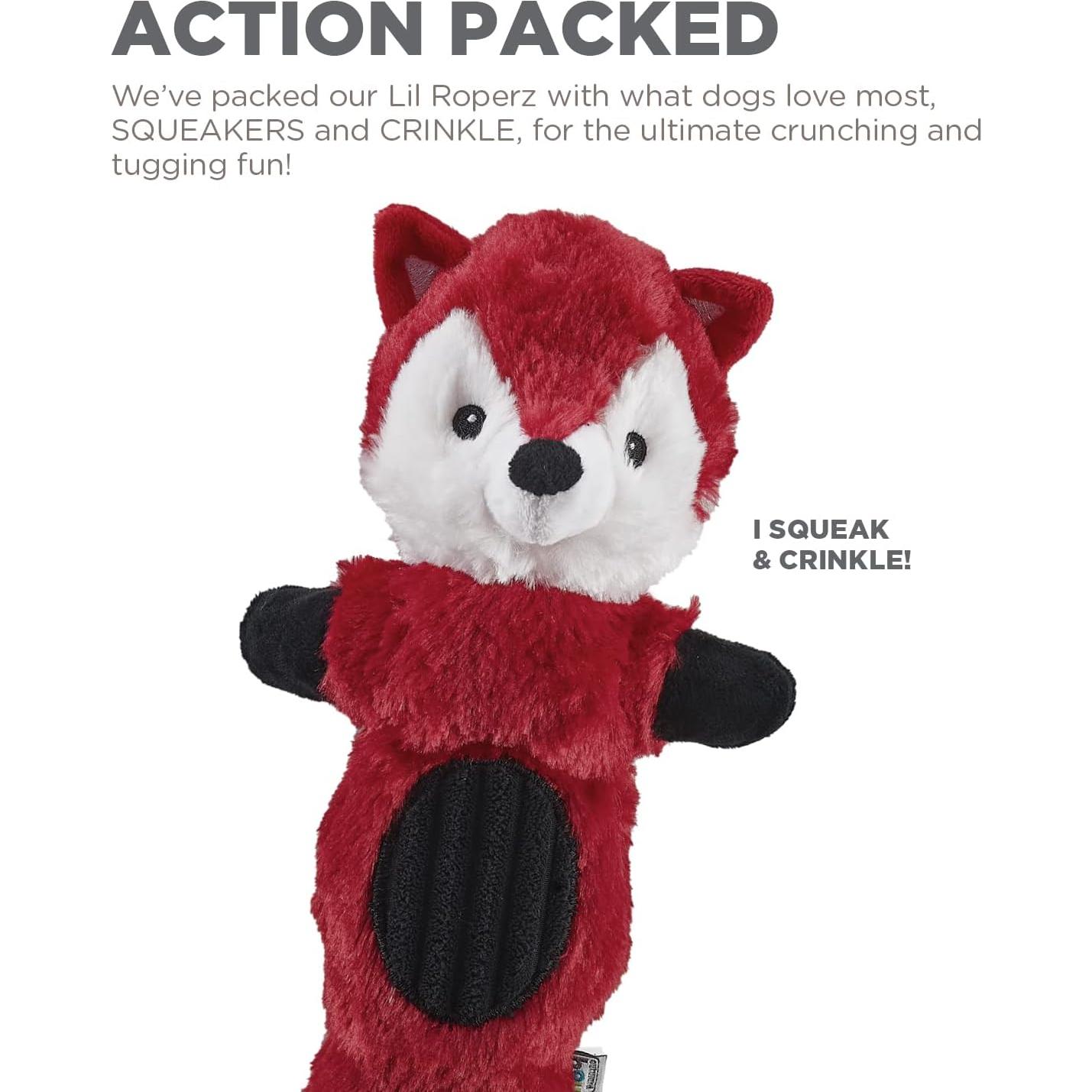 Juguete de Perro de Peluche Charming Pet Lil Roperz Zorro 14cm