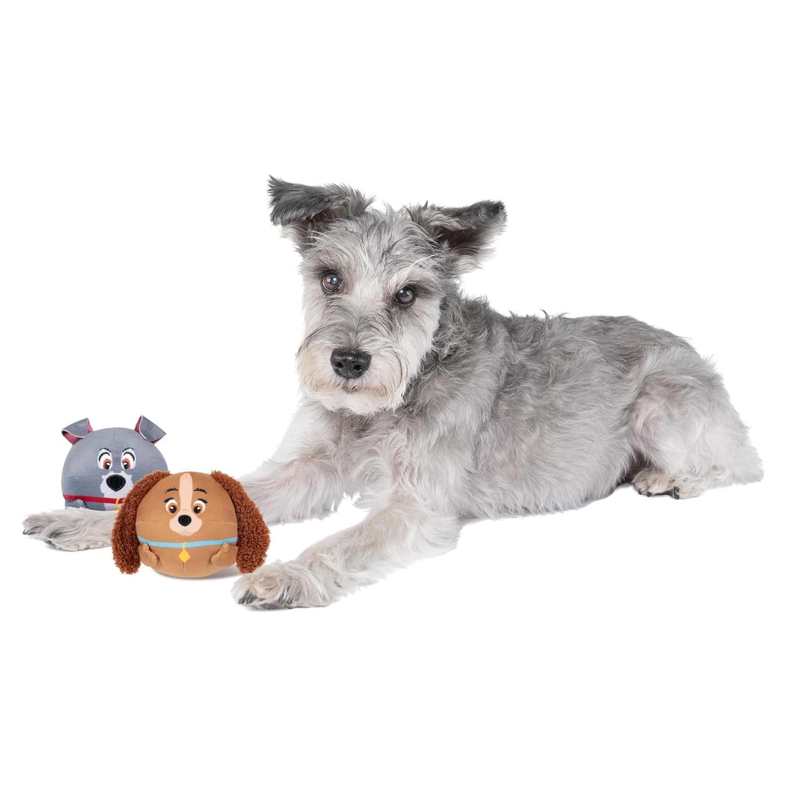 Juguete de Perro de Peluche Disney Dama y Vagabundo 2-Pack