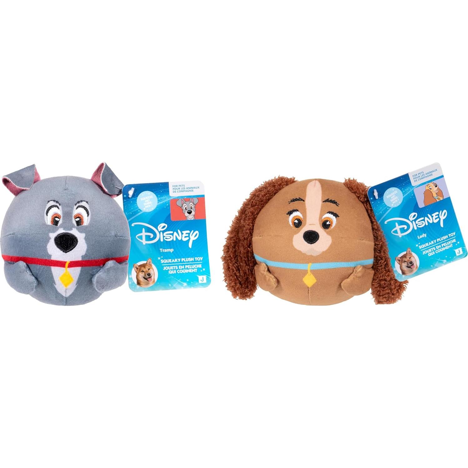 Juguete de Perro de Peluche Disney Dama y Vagabundo 2-Pack