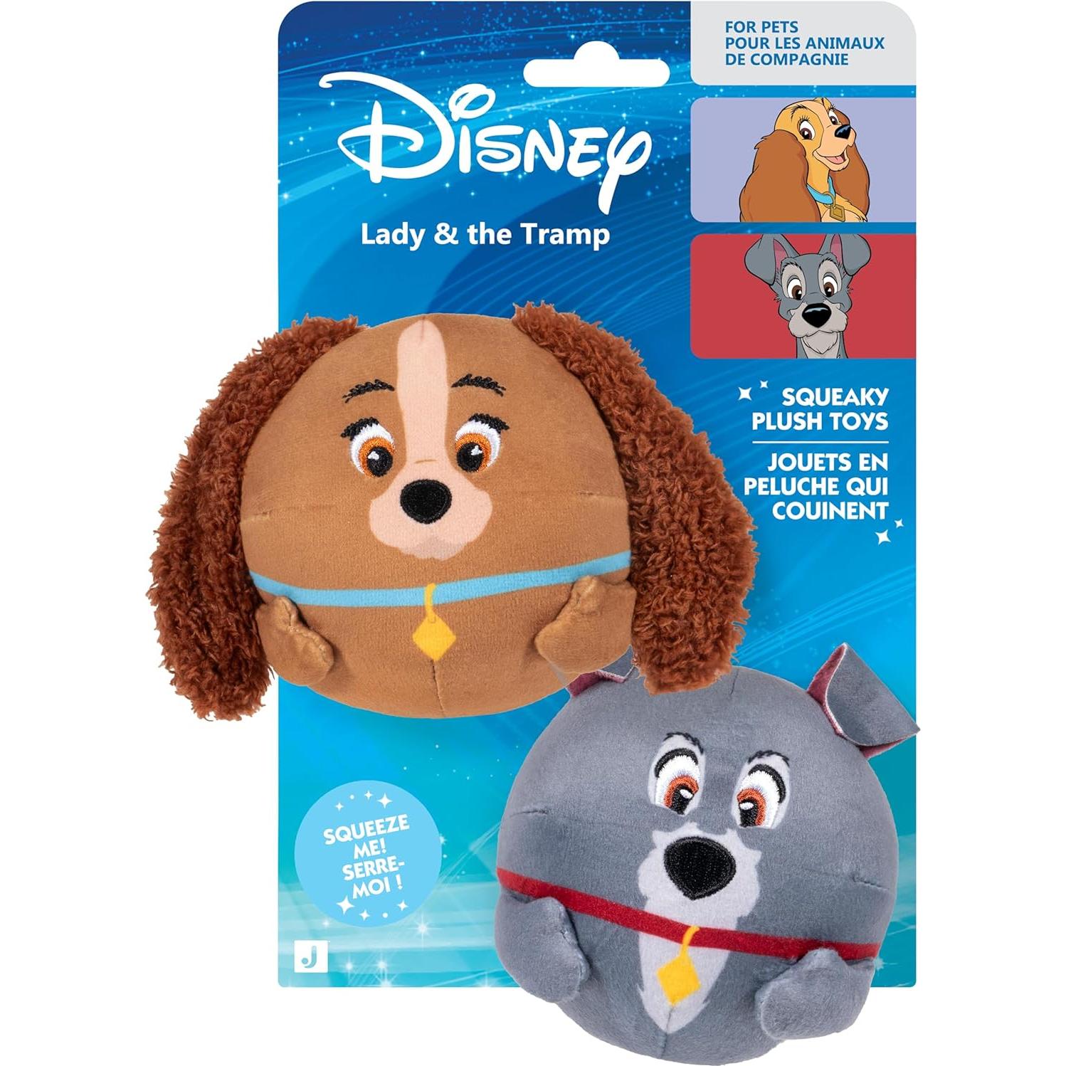 Juguete de Perro de Peluche Disney Dama y Vagabundo 2-Pack