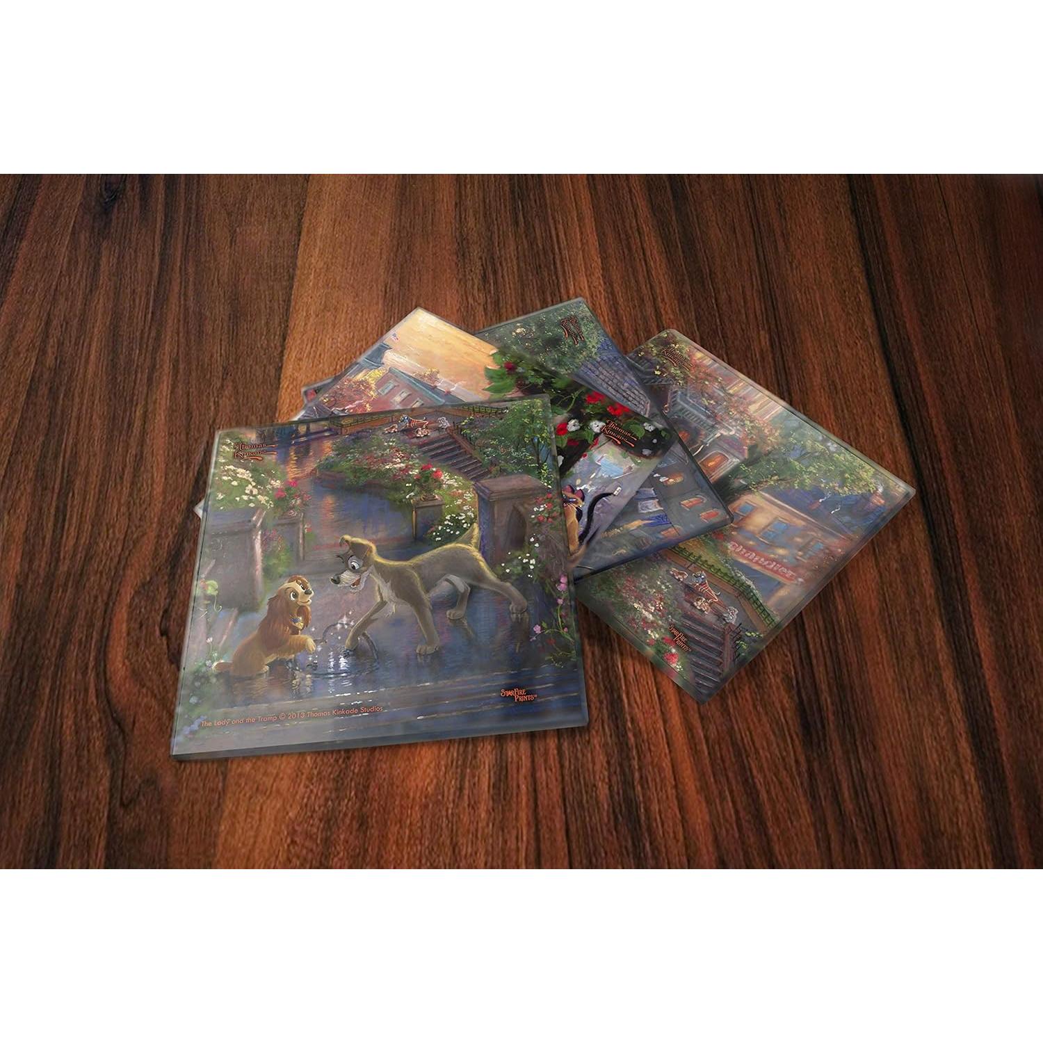 Juego de Posavasos de Vidrio Trend Setters La Dama y el Vagabundo