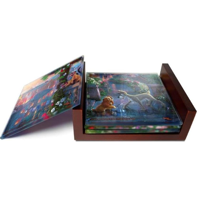 Juego de Posavasos de Vidrio Trend Setters La Dama y el Vagabundo