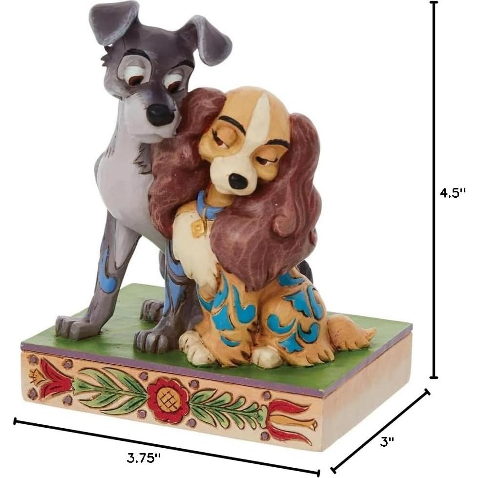 Figurita Enesco Disney Traditions Jim Shore Dama y Vagabundo 11.43 cm
