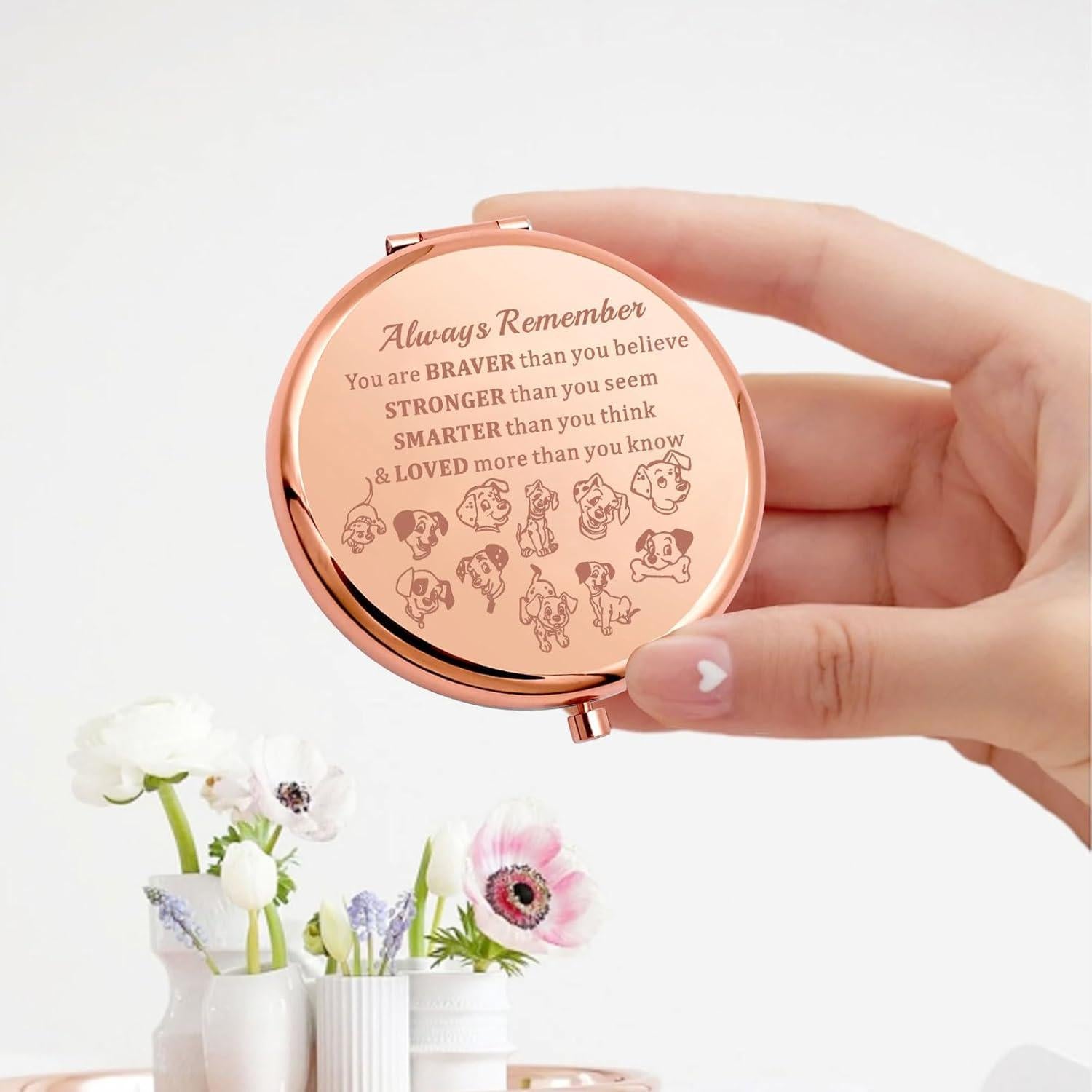 Espejo de Bolsillo KEYCHIN 101 Dálmatas Plegable 6.5 cm