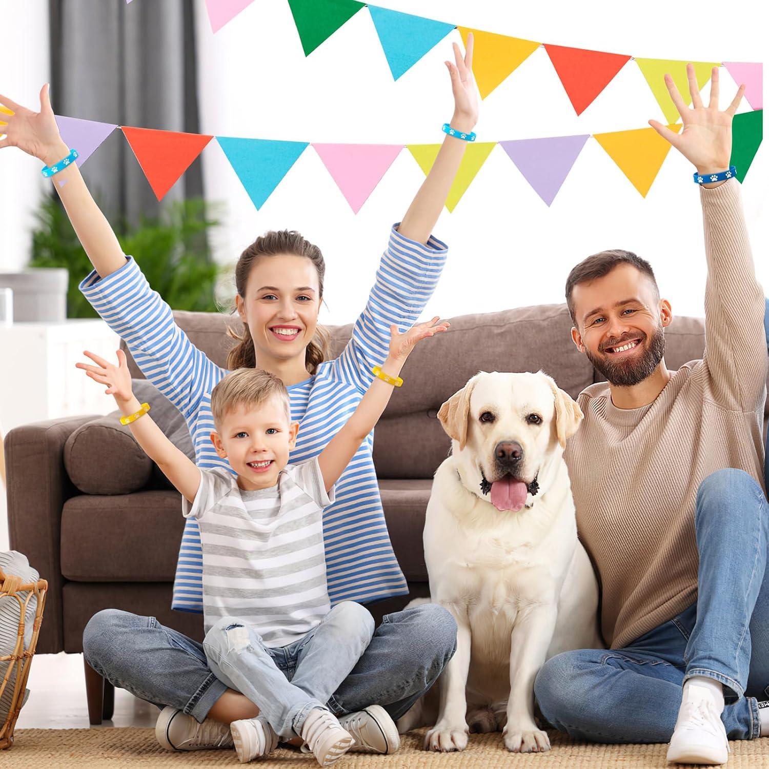 56 Pulseras de Silicona con Huella de Perro JUNEBRUSHS