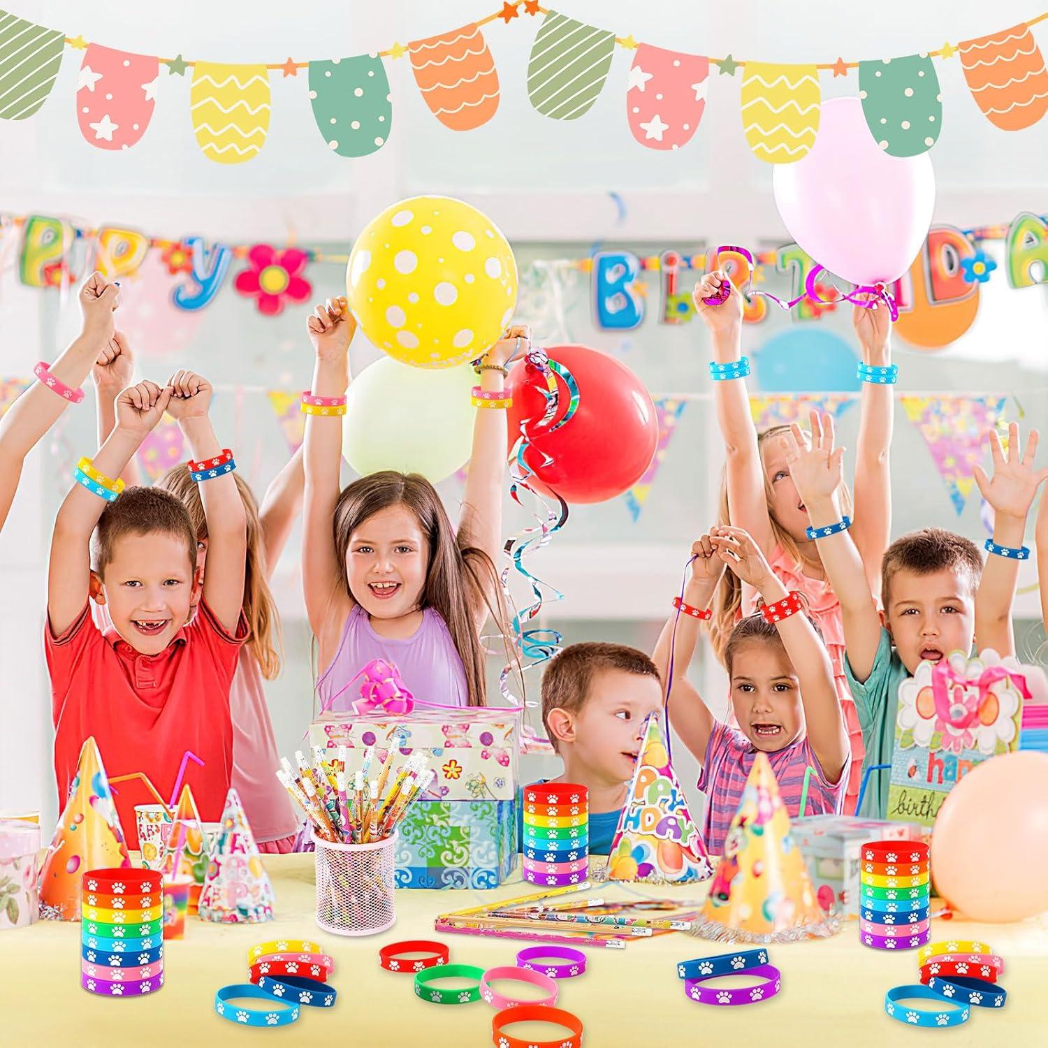 56 Pulseras de Silicona con Huella de Perro JUNEBRUSHS