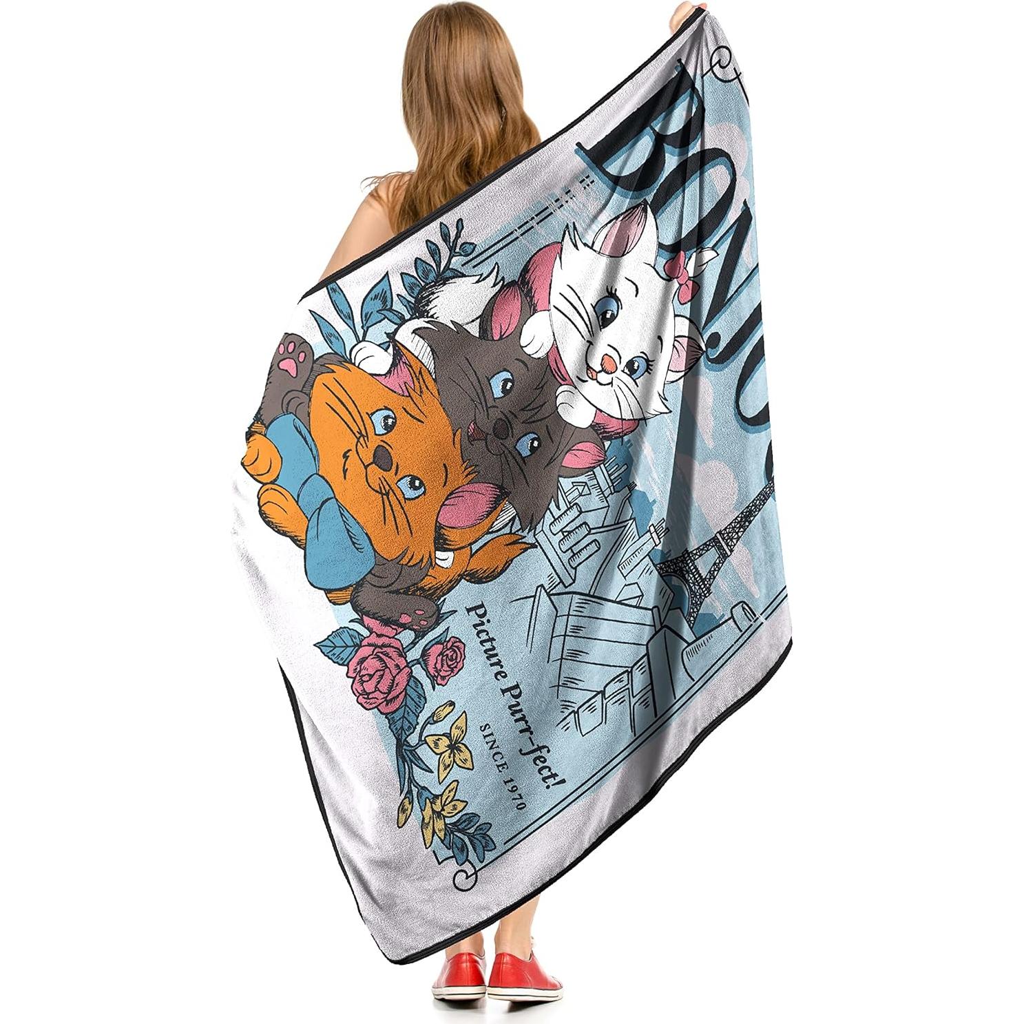 Manta Micro Raschel Disney Aristogatos Bonjour 116.8x152.4cm