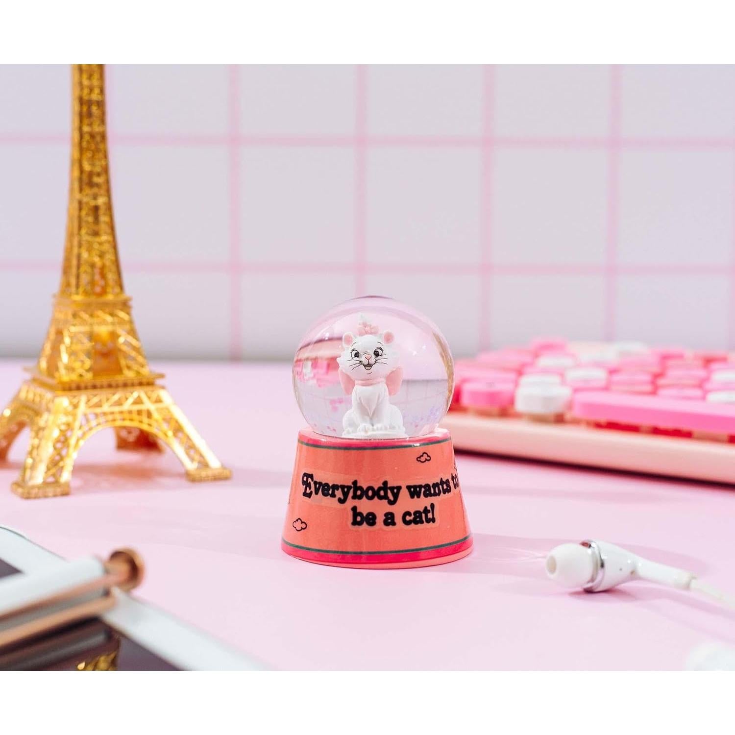 Mini Globo de Nieve Iluminado Disney Aristogatos Marie 7.62 cm