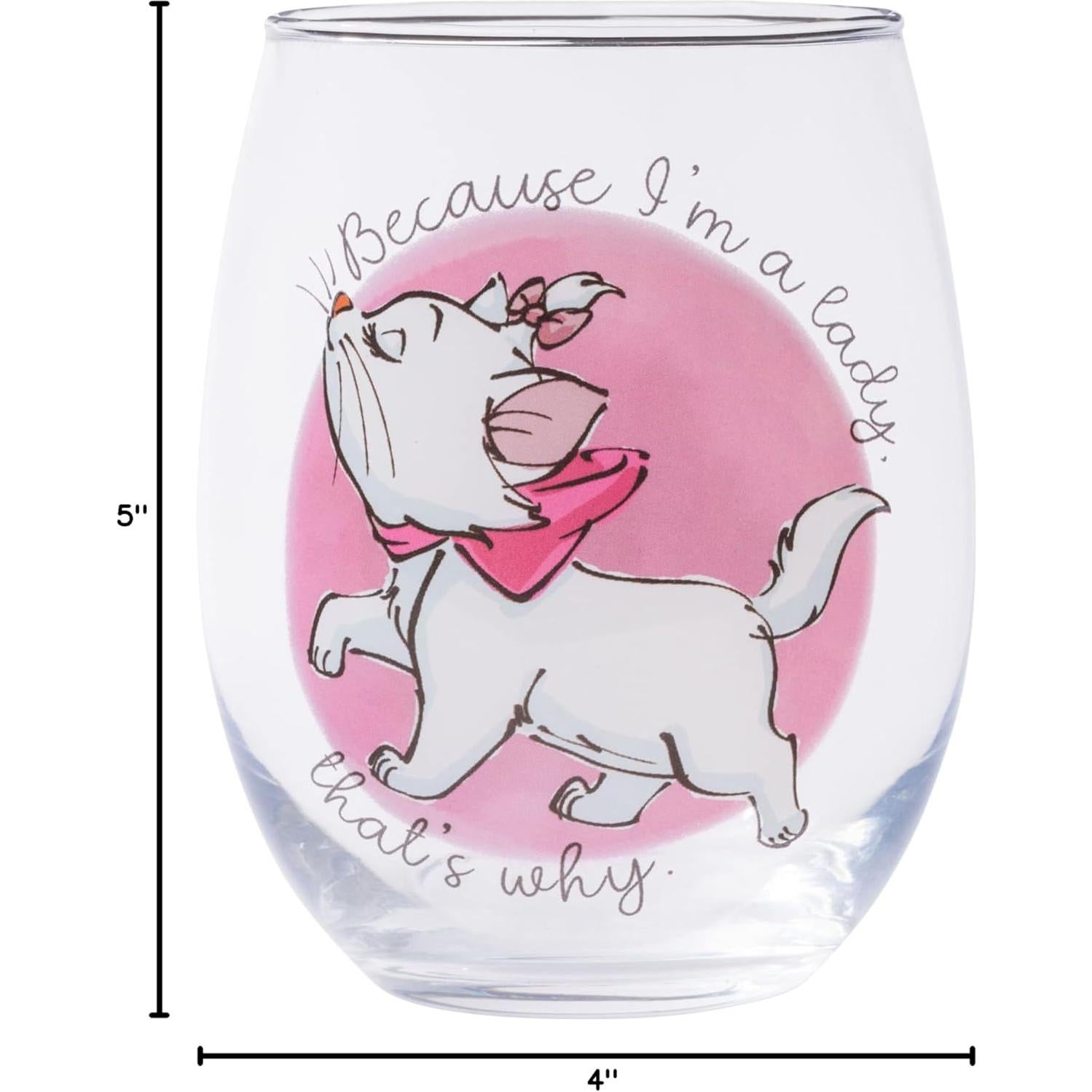 Vaso sin tallo Silver Buffalo Disney Aristocats Marie 590 ml