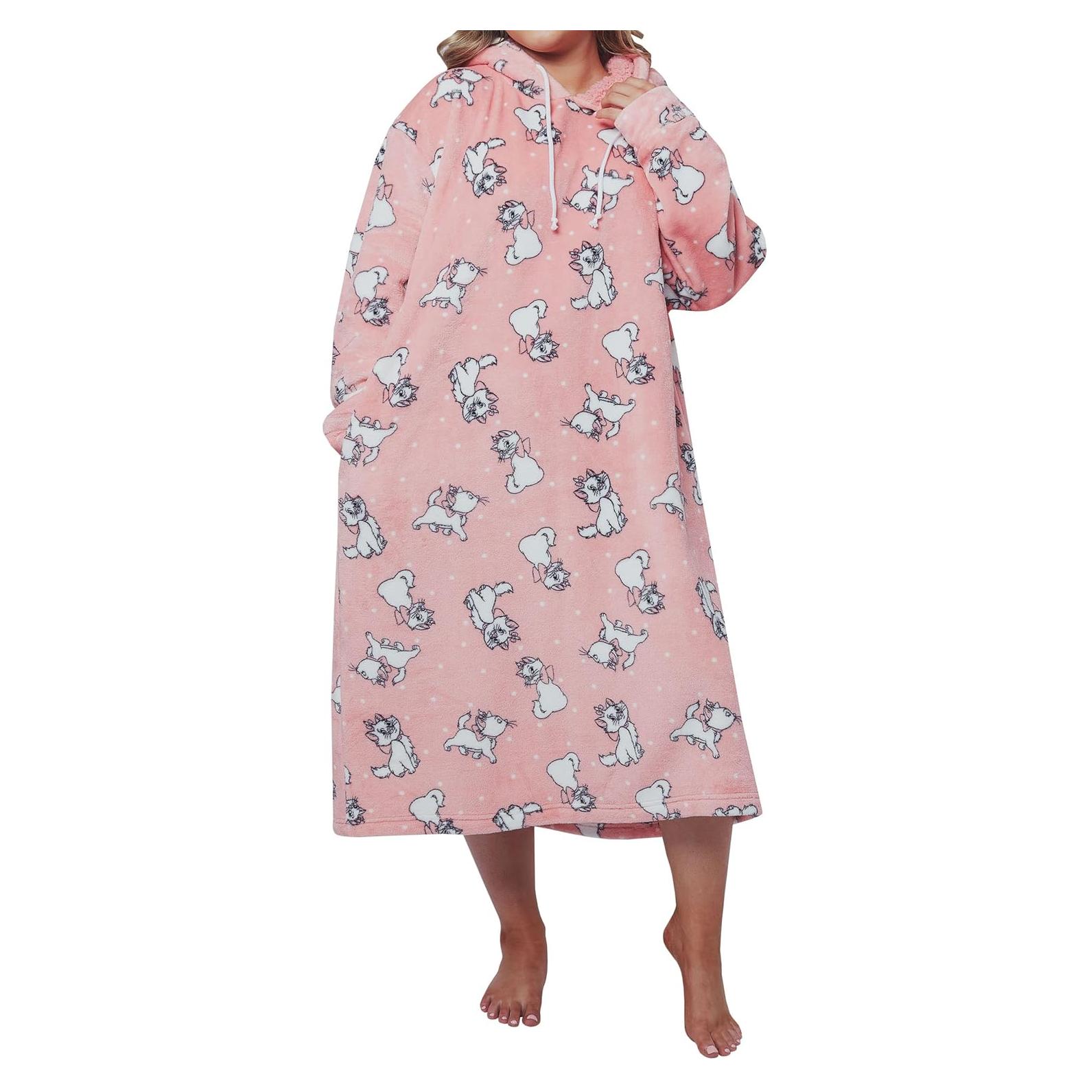 Manta con Capucha Rosa Disney Aristocats Marie para Mujeres