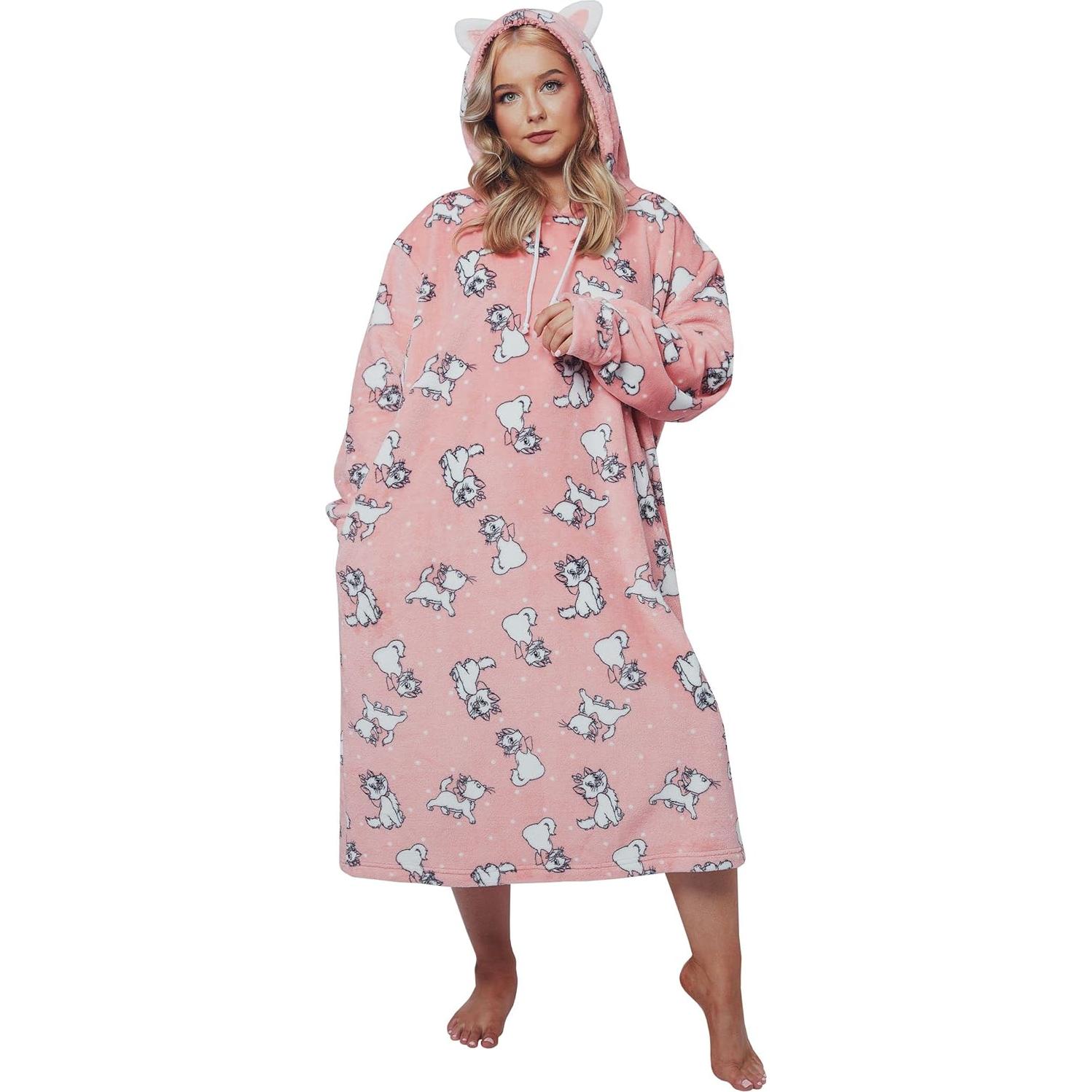 Manta con Capucha Rosa Disney Aristocats Marie para Mujeres