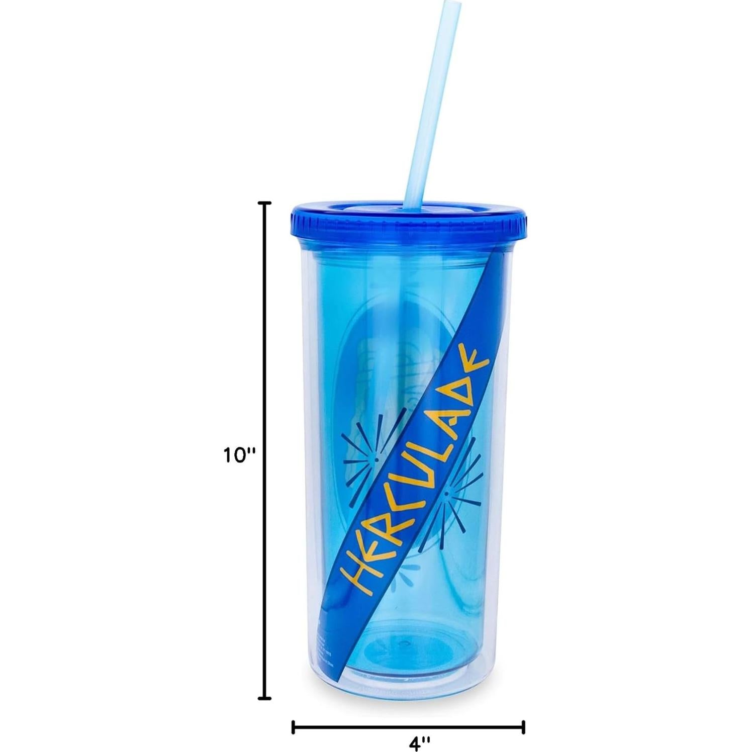 Taza de Viaje Disney Hércules 591 ml Pared Doble Azul