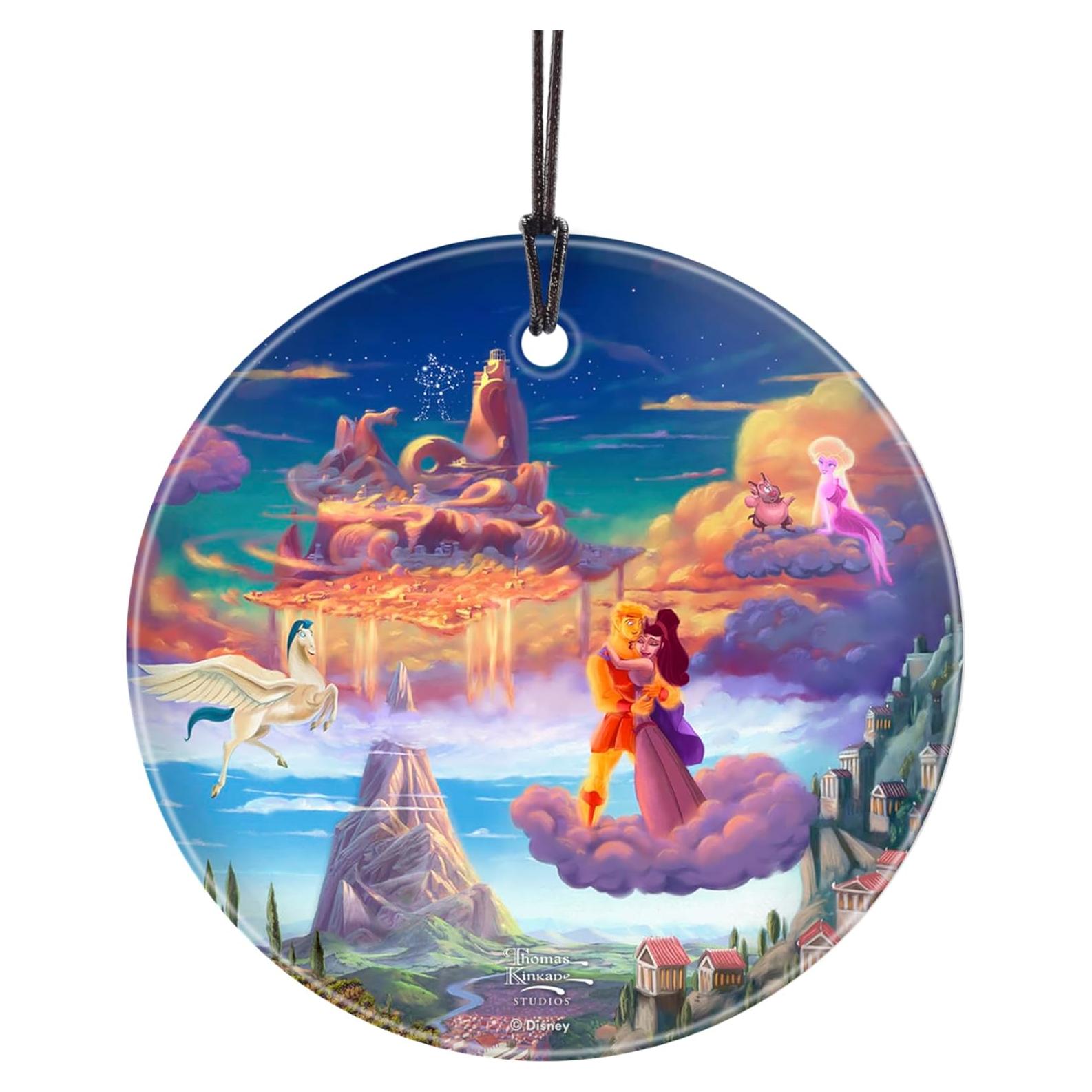 Vidrio Colgante Disney Hercules 8.89 cm Thomas Kinkade