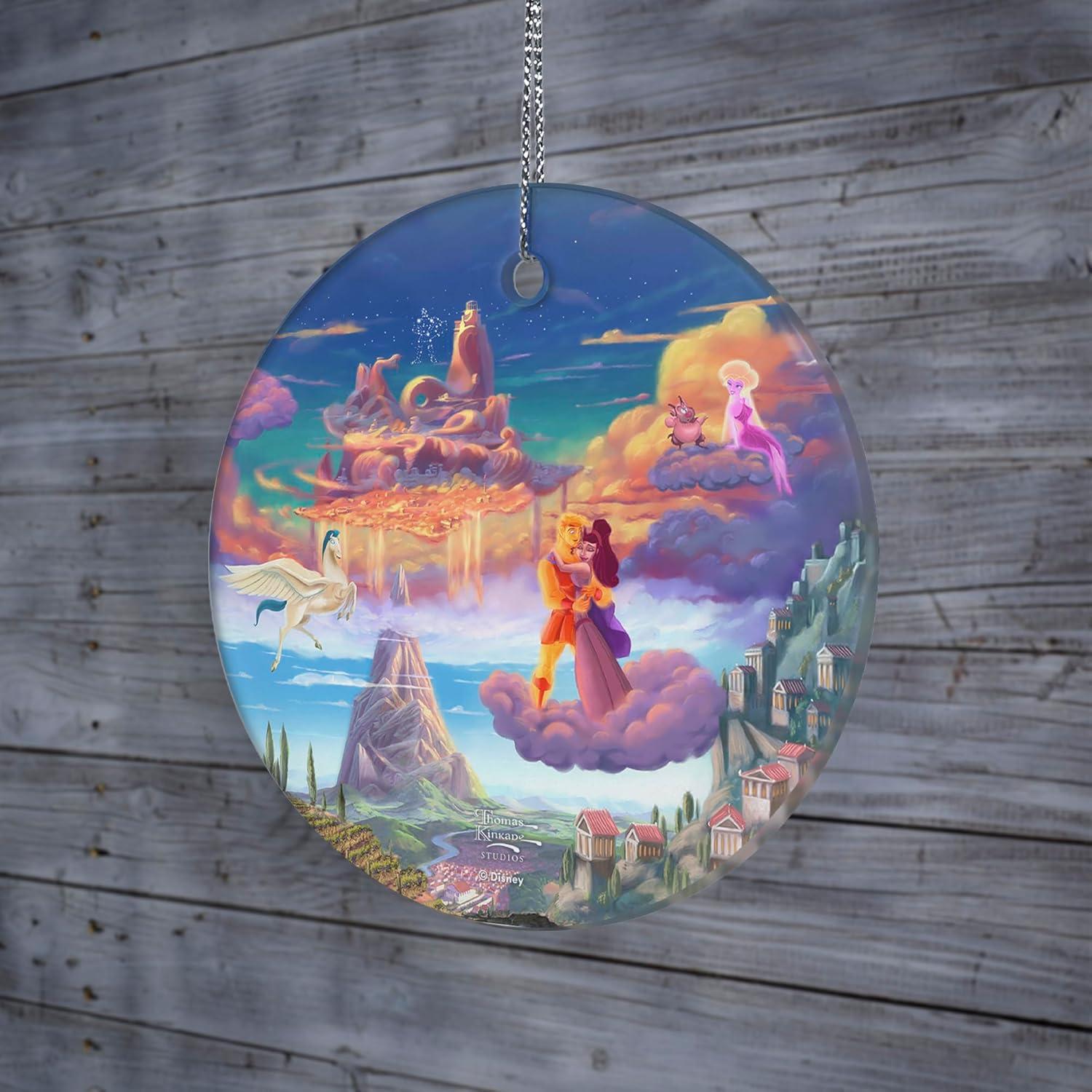 Vidrio Colgante Disney Hercules 8.89 cm Thomas Kinkade