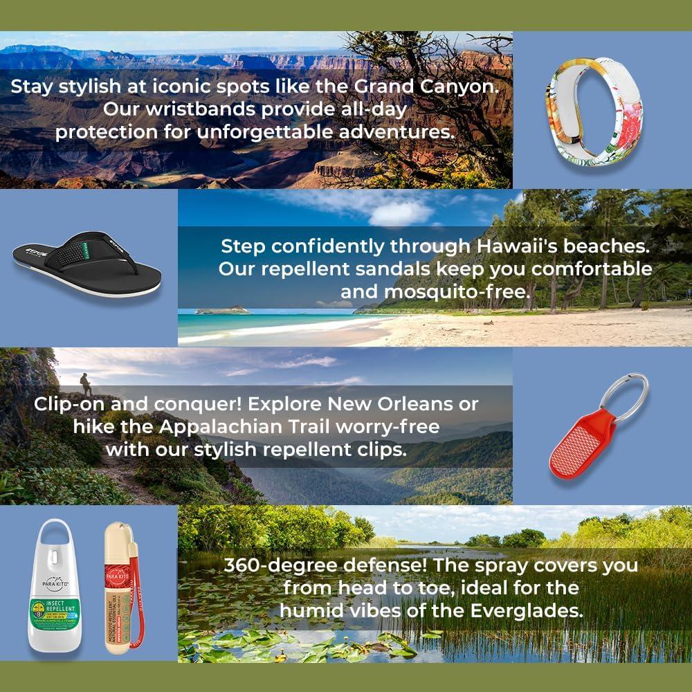 Clip Repelente de Insectos PARA'KITO Gris - Aceites Naturales