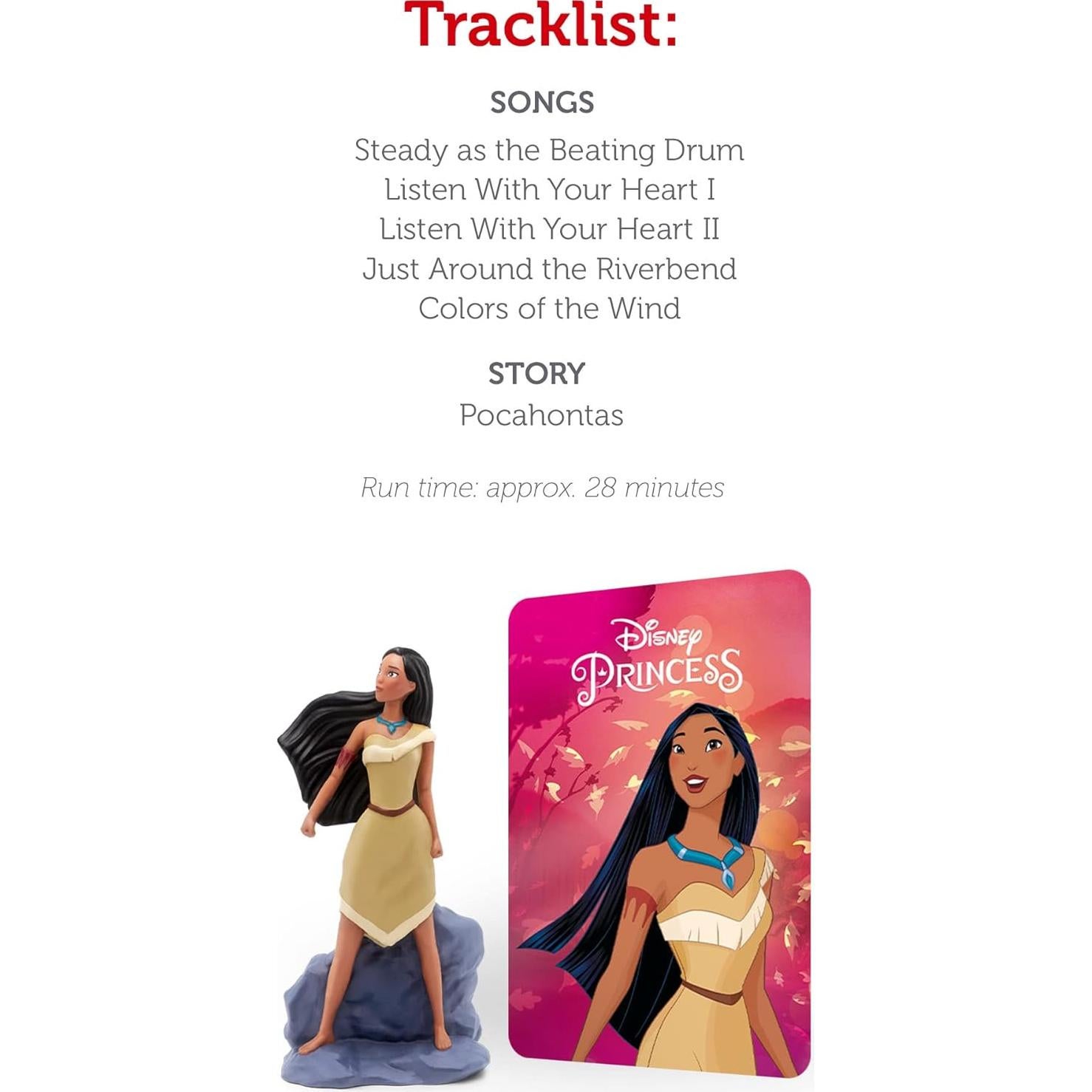 Figurita de Audio Tonies Pocahontas Disney - 4 Canciones y 1 Historia