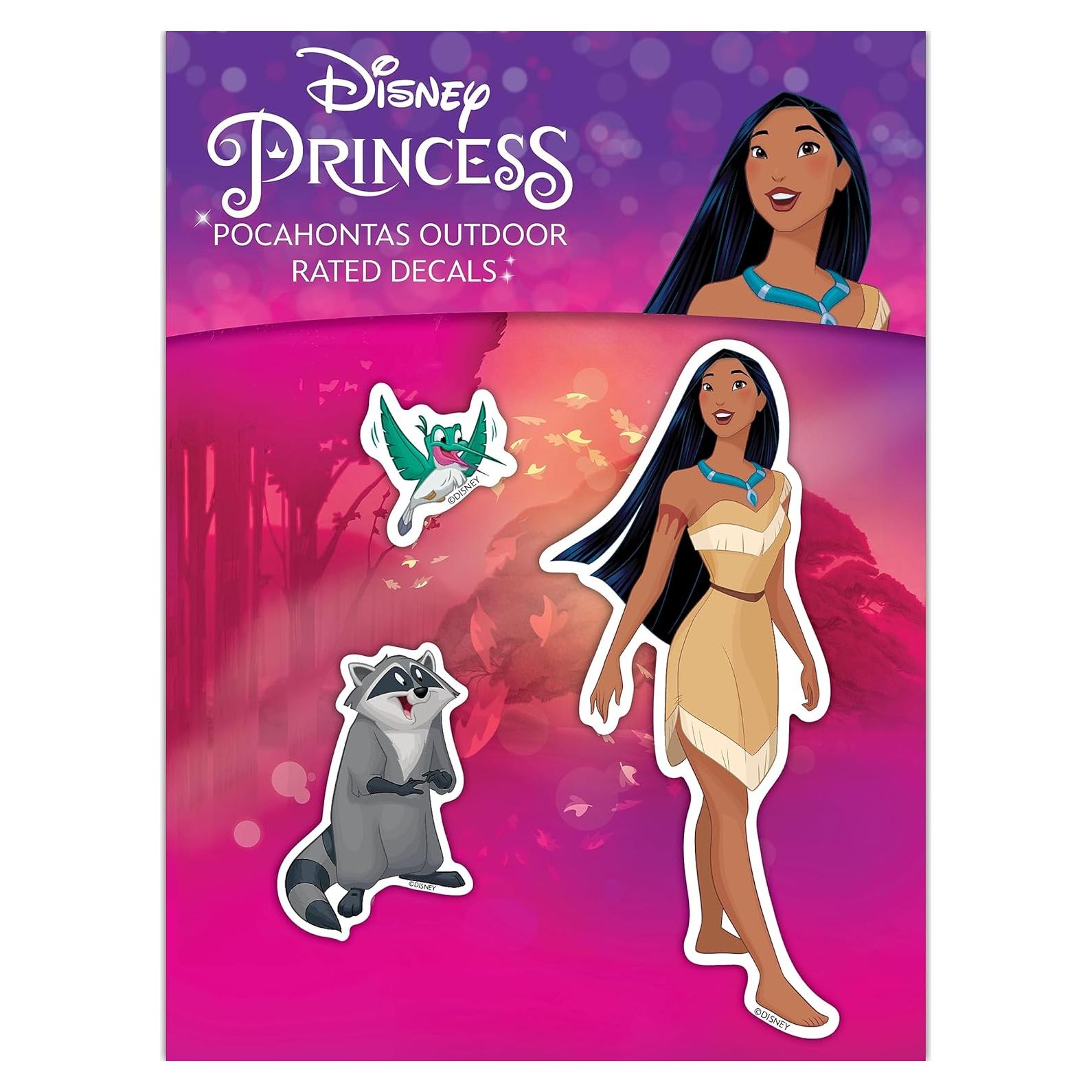 Set de 3 Calcomanías de Pocahontas Disney - Vinilo Impermeable