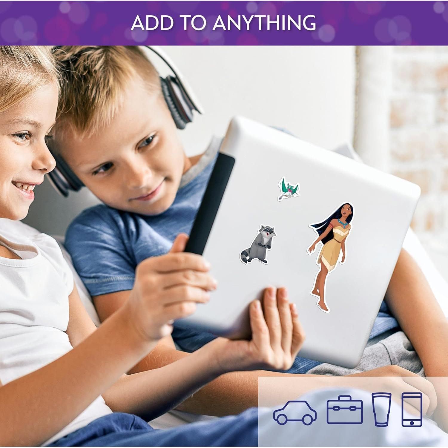 Set de 3 Calcomanías de Pocahontas Disney - Vinilo Impermeable