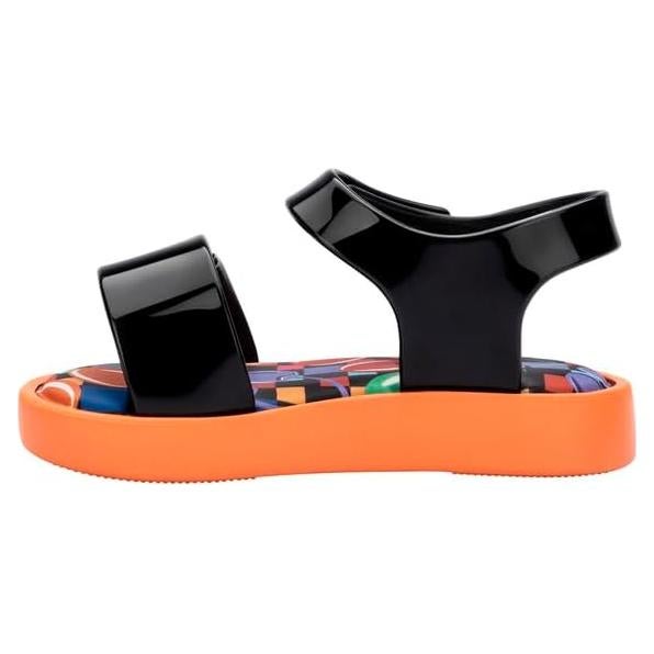 Sandalias Mini Melissa Jump para Niños 11 Pequeño Naranja/Negro