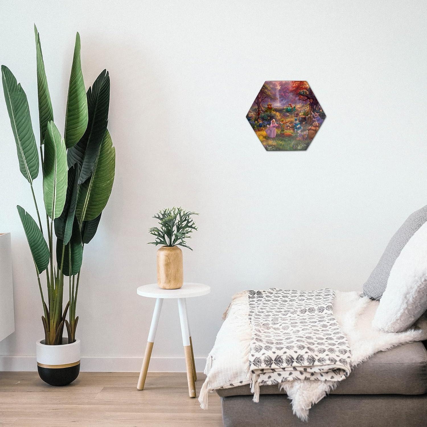 Impresión de Madera Hexagonal Robin Hood Disney 29.2x25.4cm