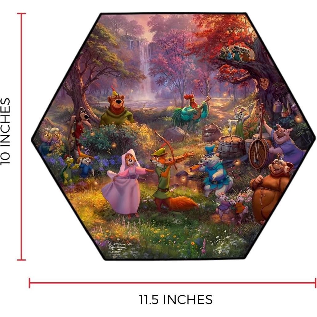 Impresión de Madera Hexagonal Robin Hood Disney 29.2x25.4cm