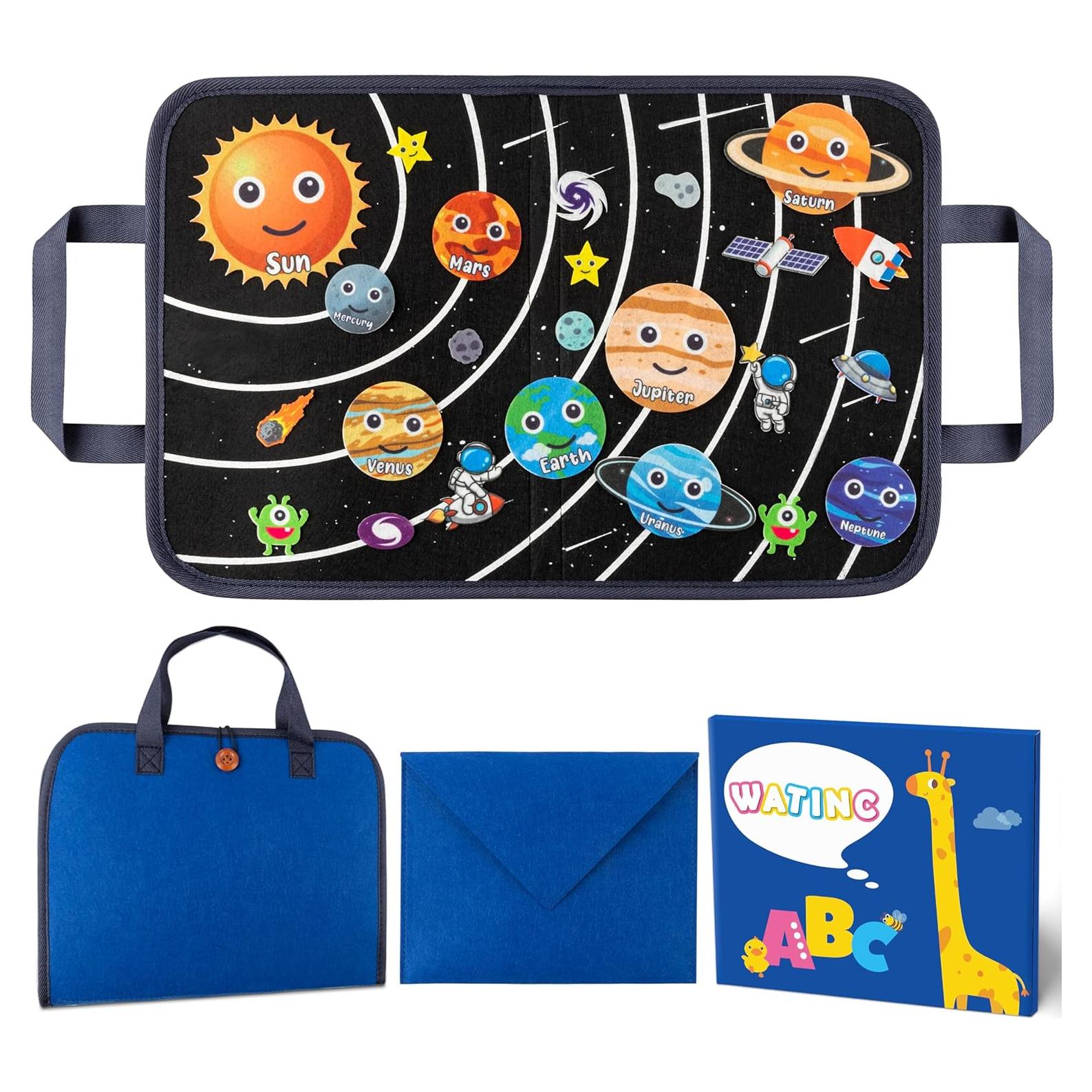 Conjunto de Historia Espacial WATINC 25 Piezas Fieltro 46x30cm