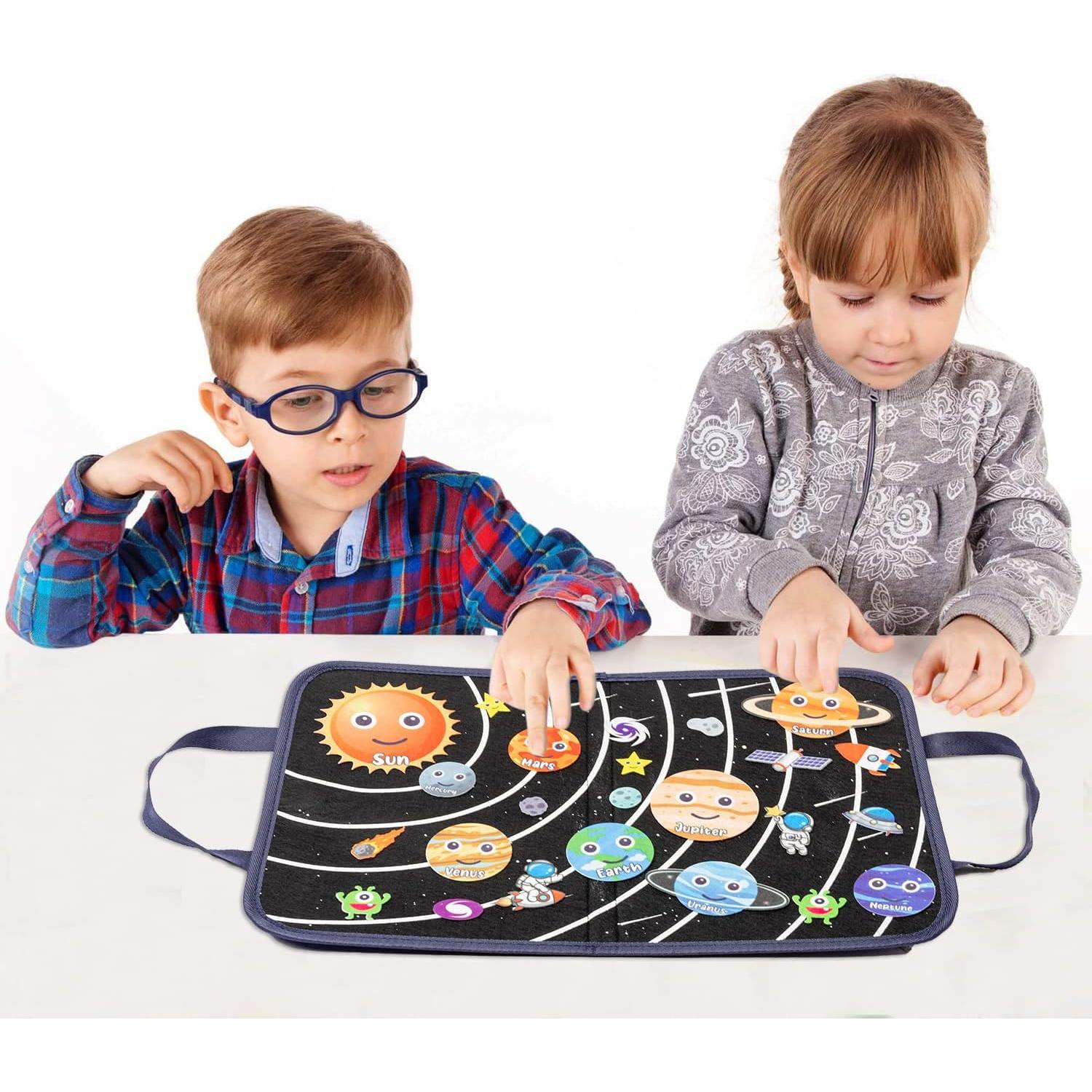 Conjunto de Historia Espacial WATINC 25 Piezas Fieltro 46x30cm