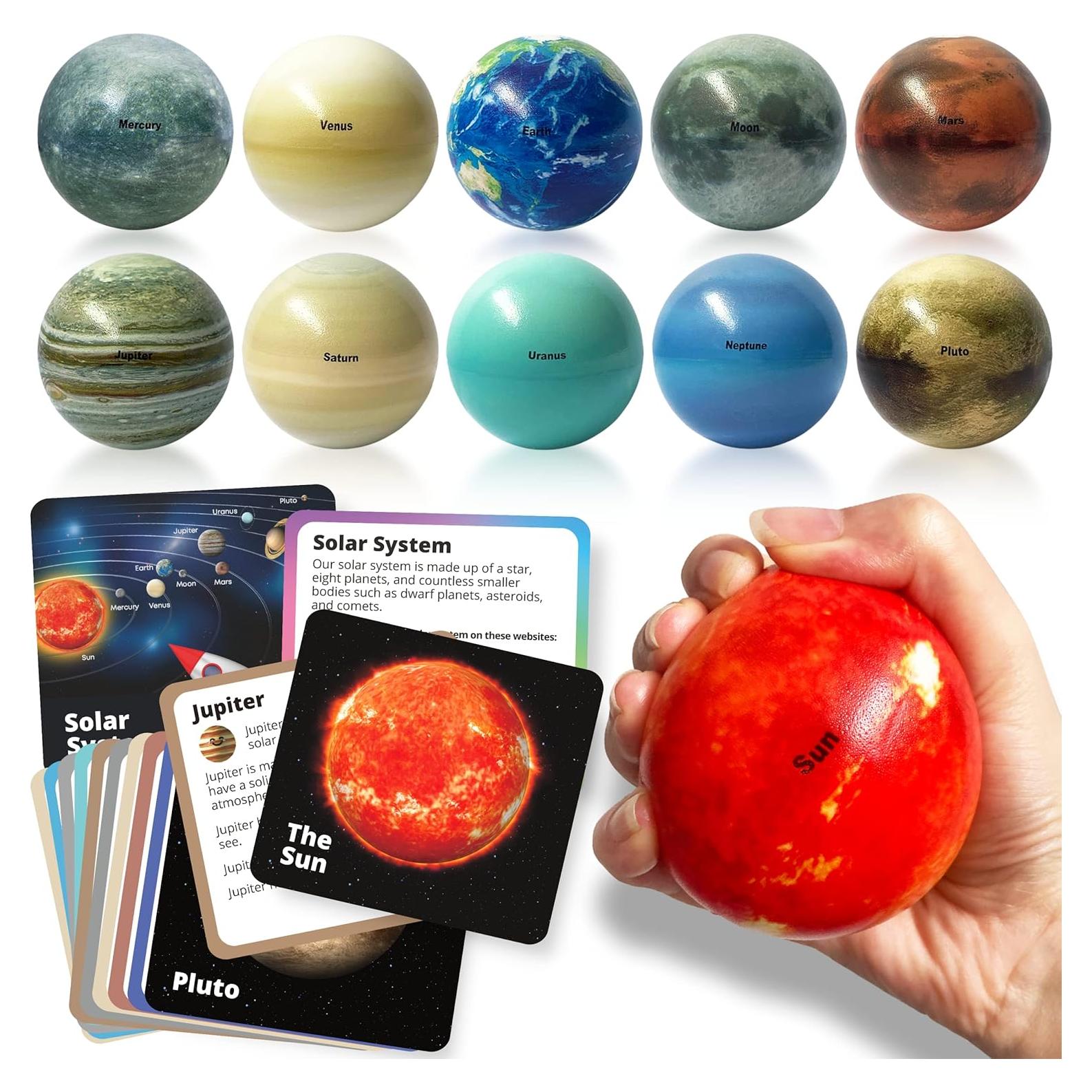 Juguetes del Sistema Solar EH.DT - Pelotas Planetarias y Tarjetas