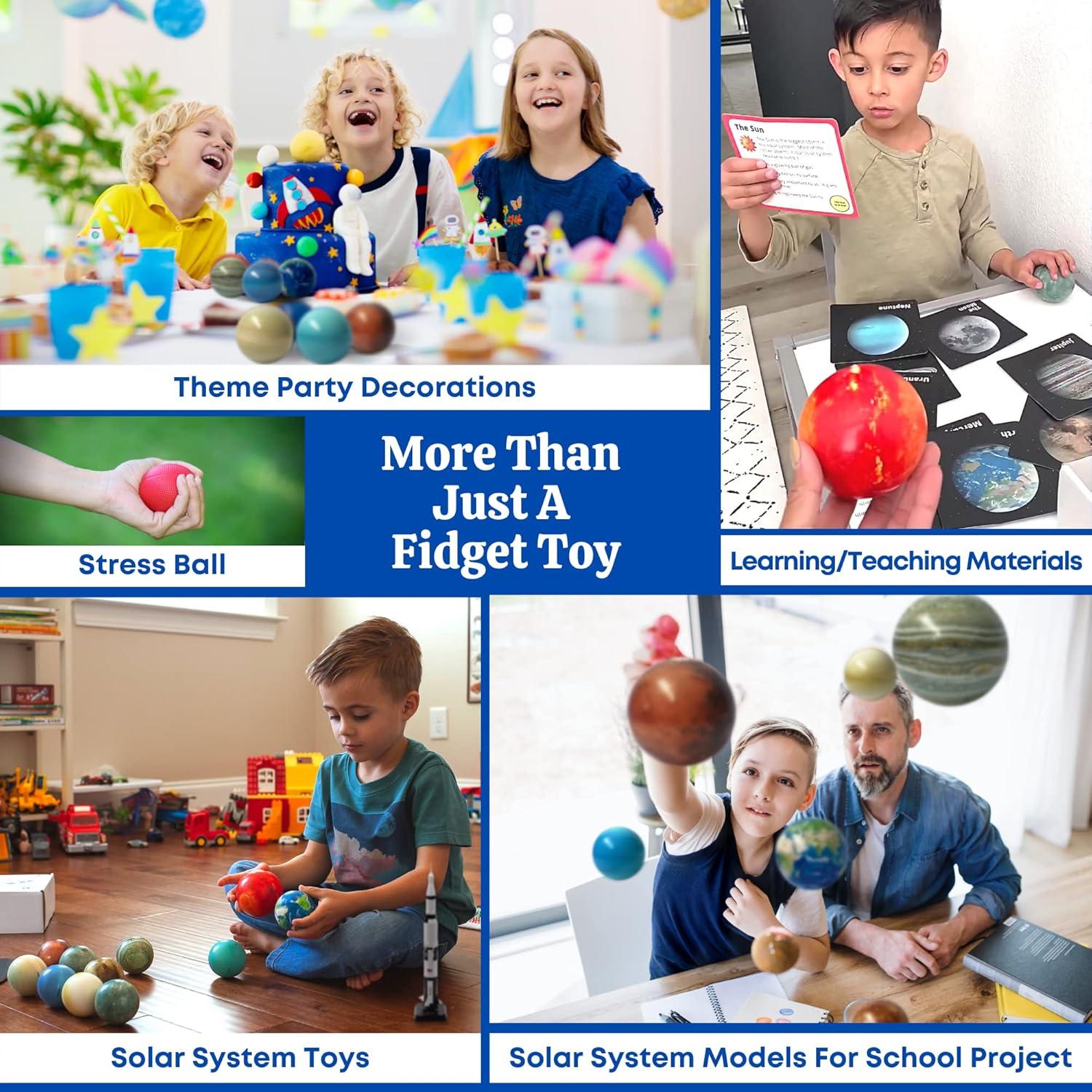 Juguetes del Sistema Solar EH.DT - Pelotas Planetarias y Tarjetas