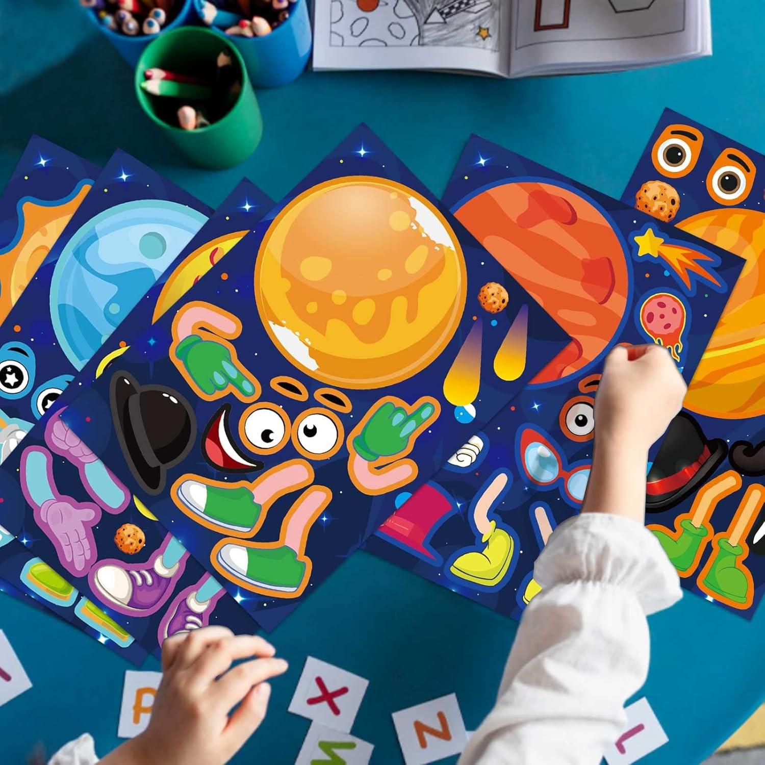 27 Hojas de Stickers Espaciales DUJAA para Niños - Sistema Solar