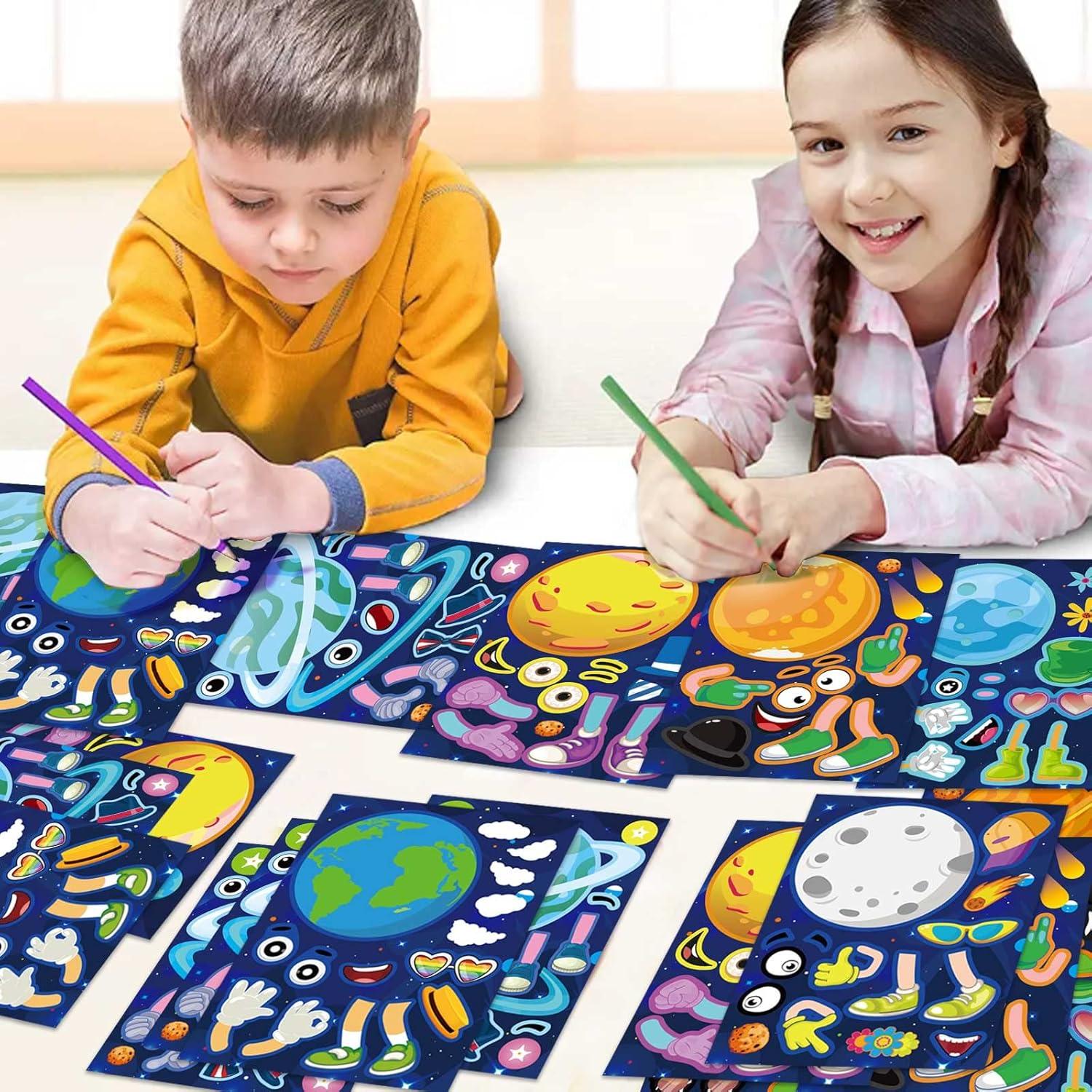 27 Hojas de Stickers Espaciales DUJAA para Niños - Sistema Solar