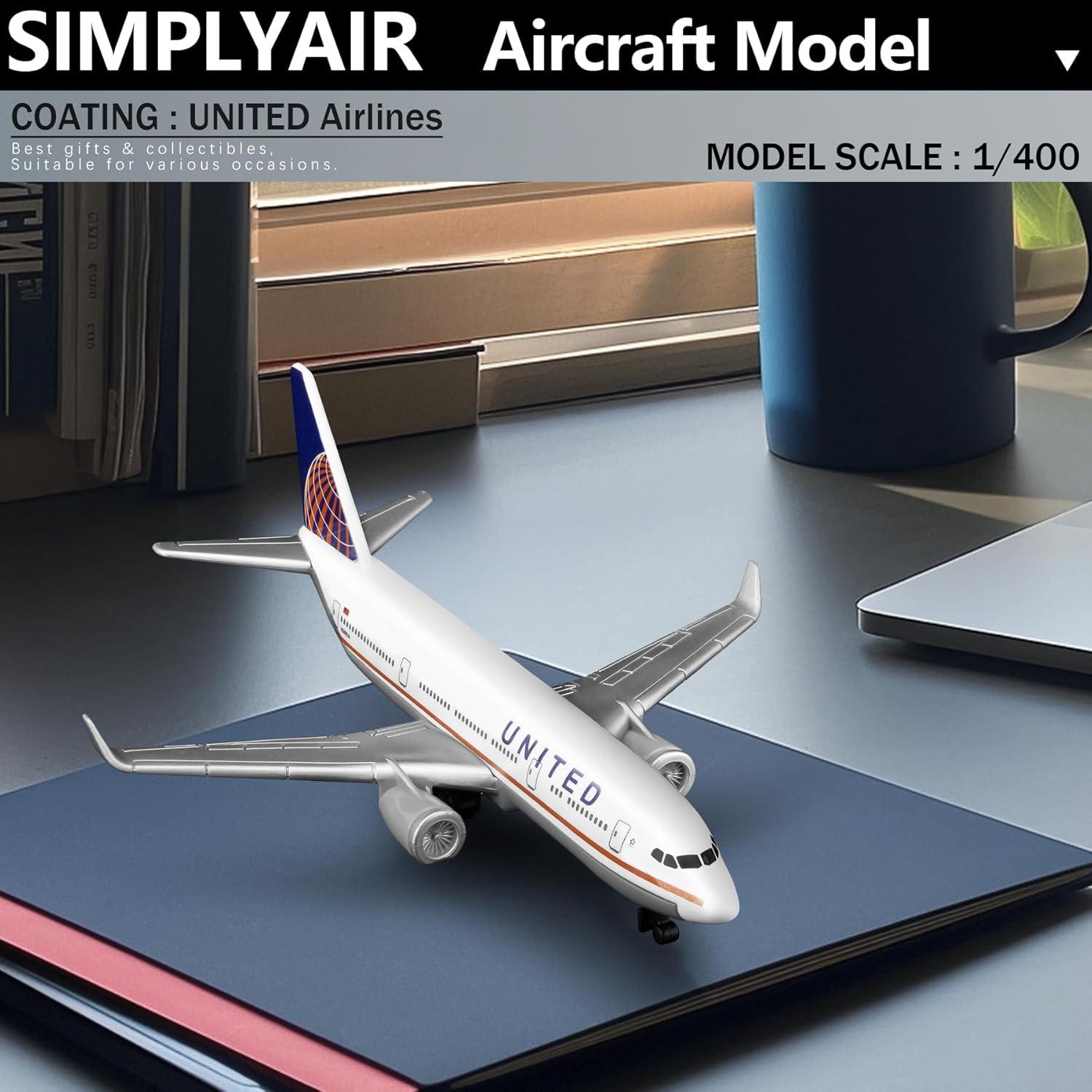 Modelo de avión SimplyAir United 14.2cm para colección