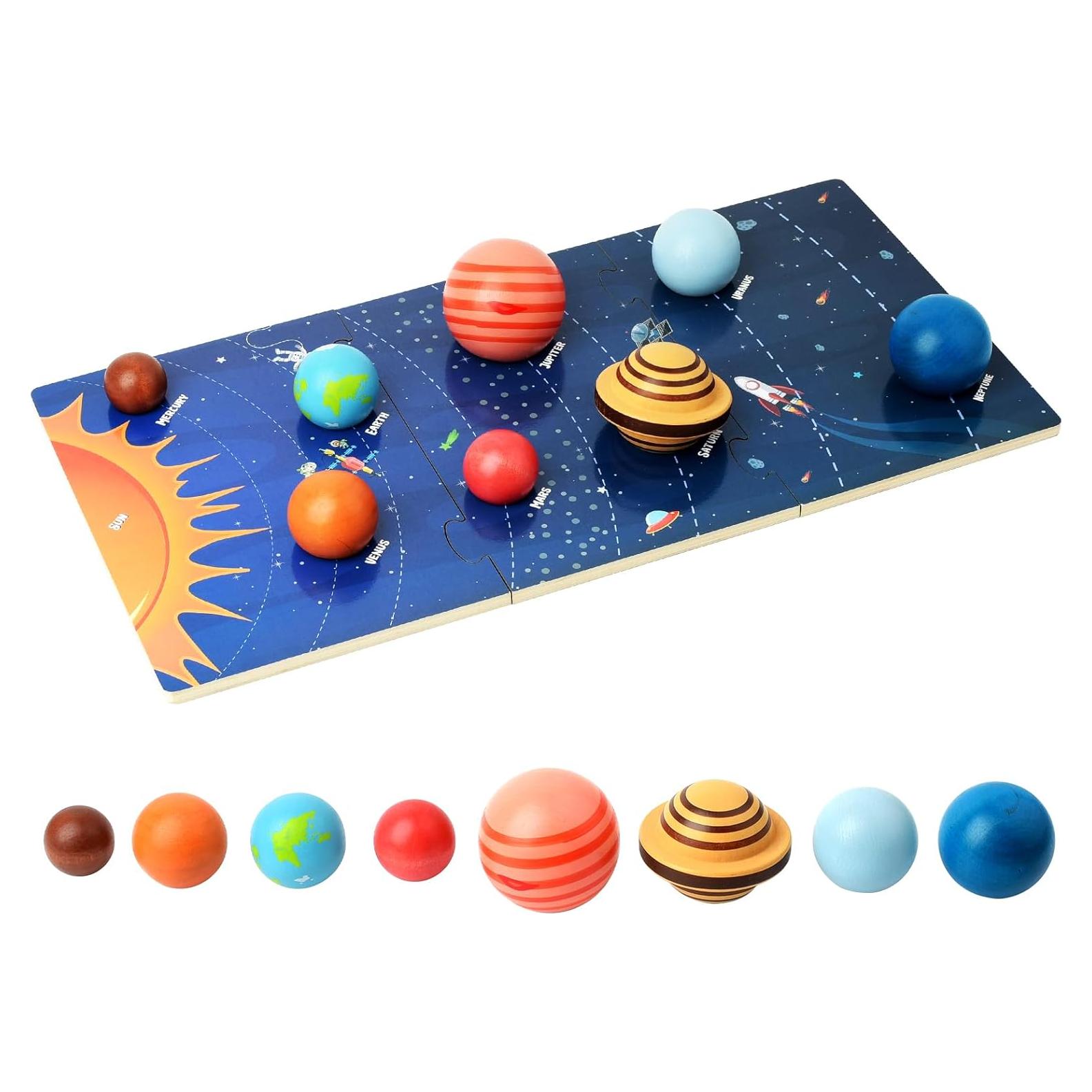 Modelo de Sistema Solar de Madera TWOOD 3D Educativo para Niños