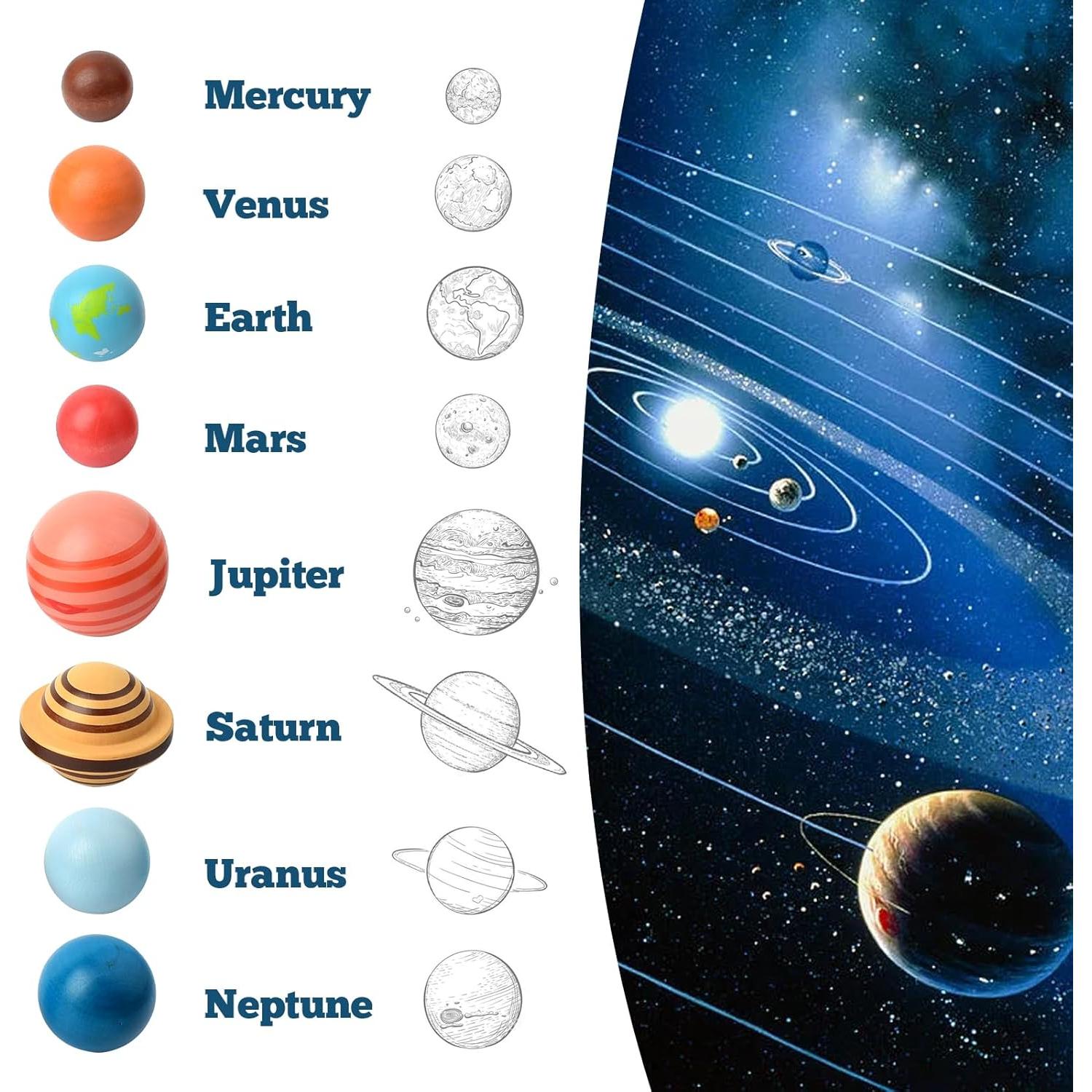 Modelo de Sistema Solar de Madera TWOOD 3D Educativo para Niños