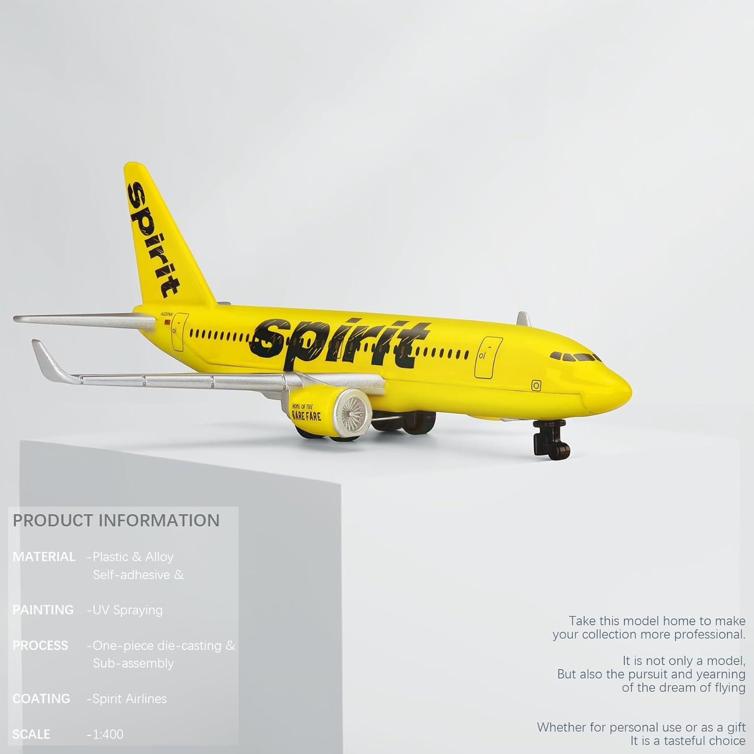 Modelo de Avión Spirit HANGHANG 1/400 14.8cm Coleccionable