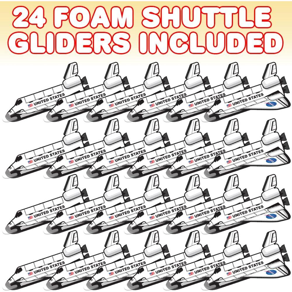 Set de 24 Planeadores Espaciales ArtCreativity - Juguetes Voladores de Espuma