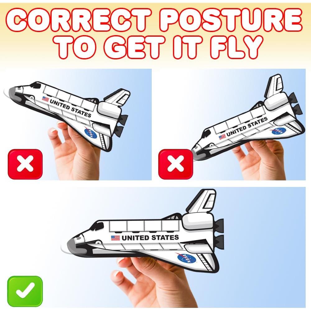 Set de 24 Planeadores Espaciales ArtCreativity - Juguetes Voladores de Espuma