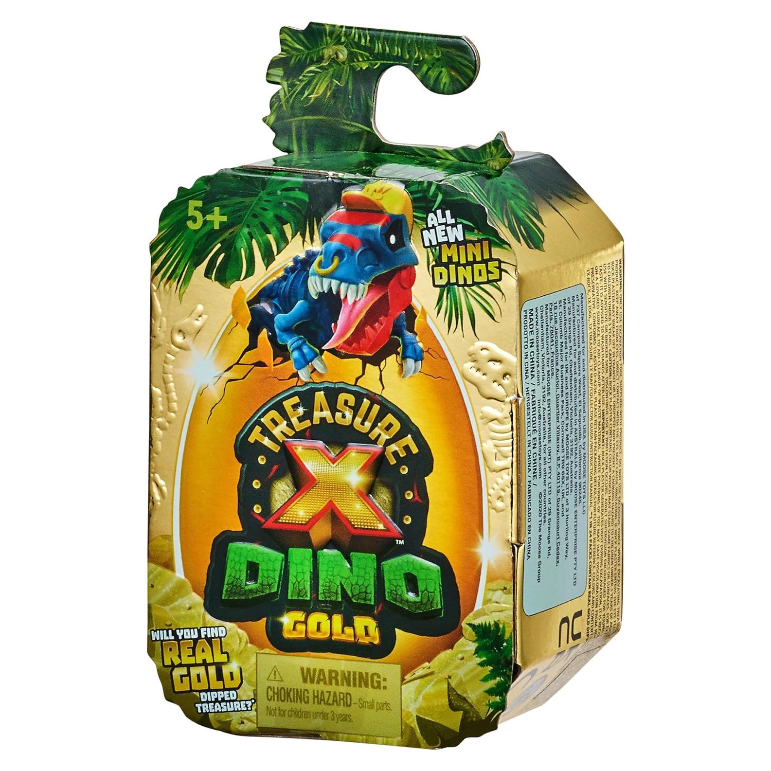 Juguete de Unboxing Tesoro X Dino Oro - 12 Mini Dinos Coleccionables