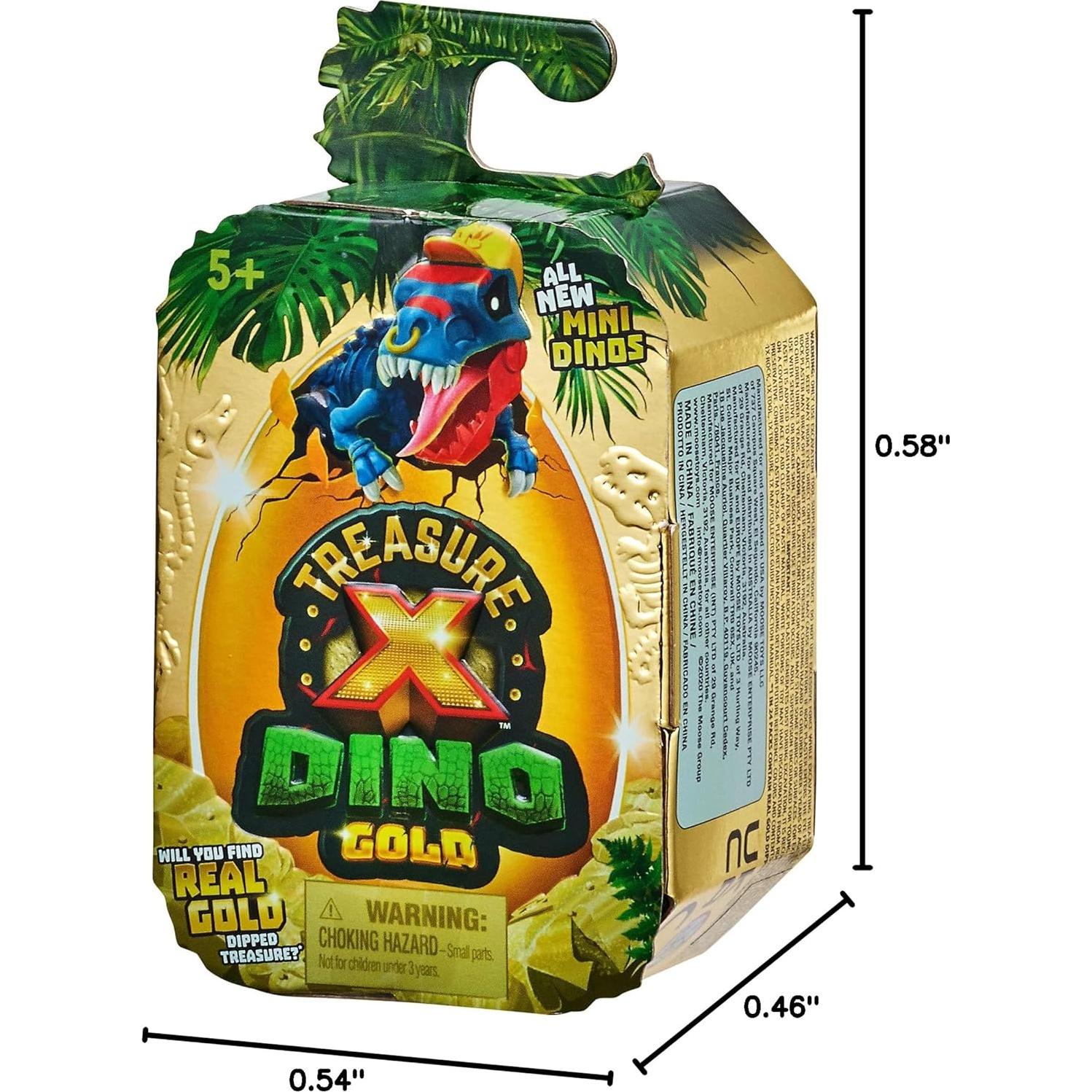 Juguete de Unboxing Tesoro X Dino Oro - 12 Mini Dinos Coleccionables