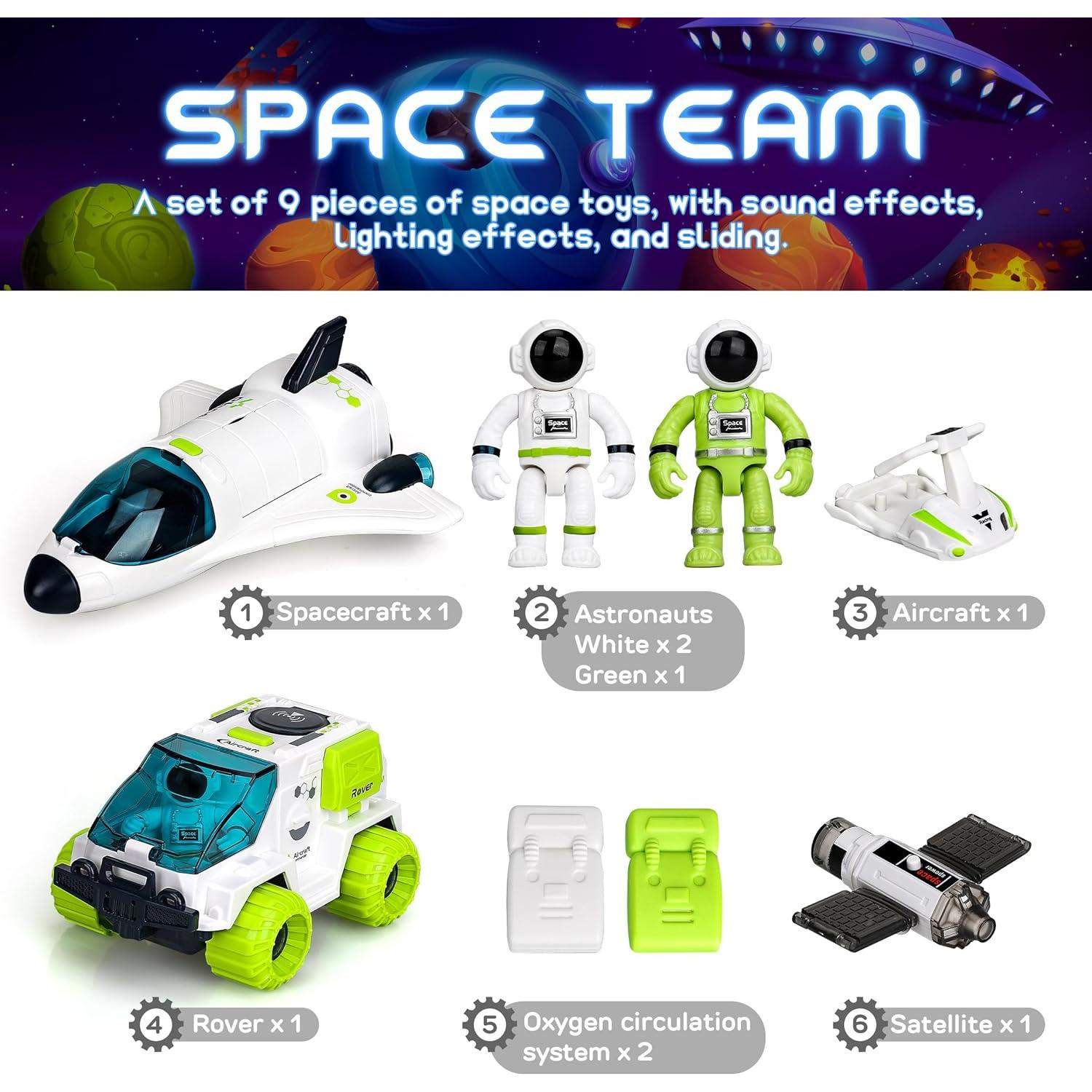 Juguete de cohete espacial TOY Life con astronautas y rover