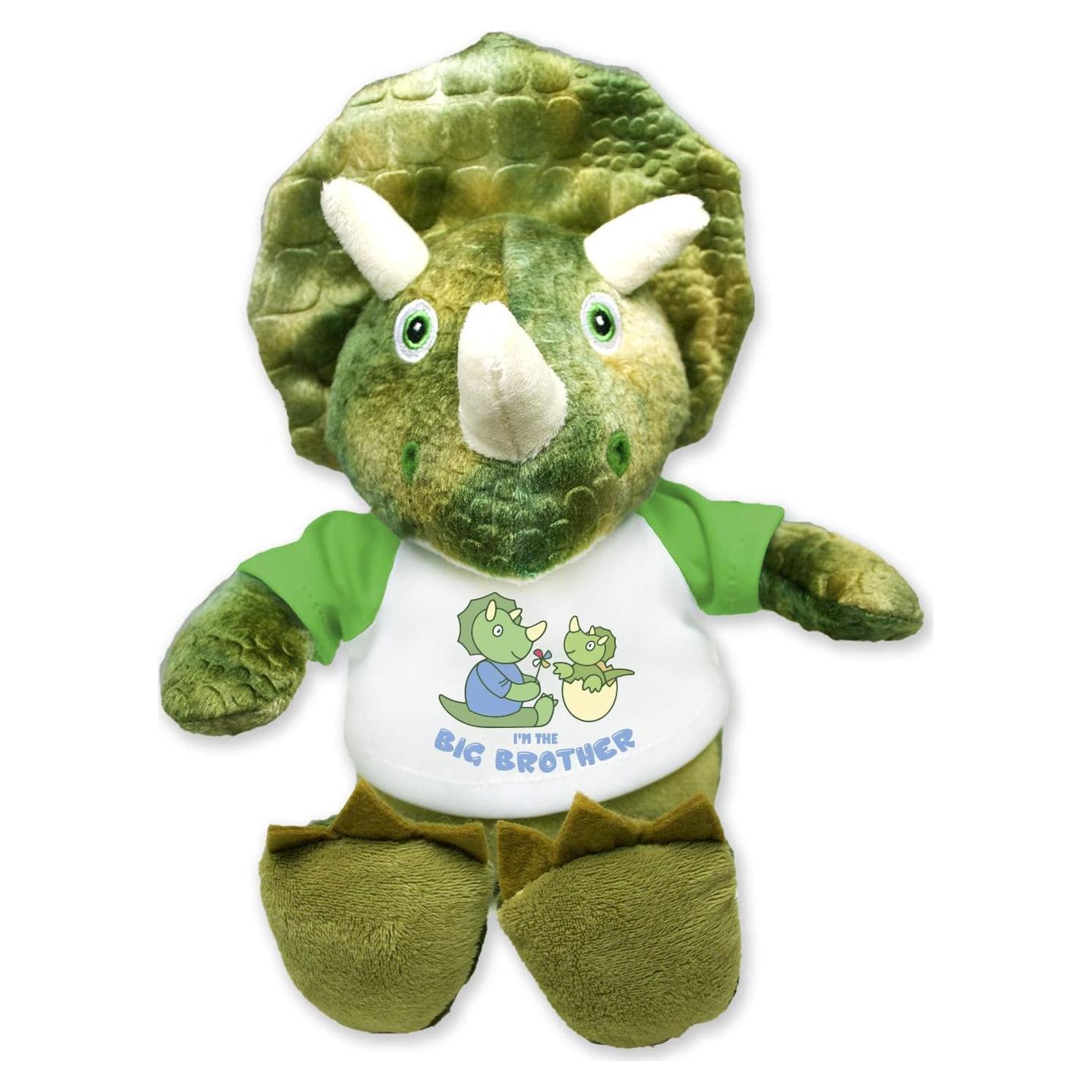 Peluches Dinosaurio Triceratops Verde Flutter Hut 20 cm Hermano Mayor