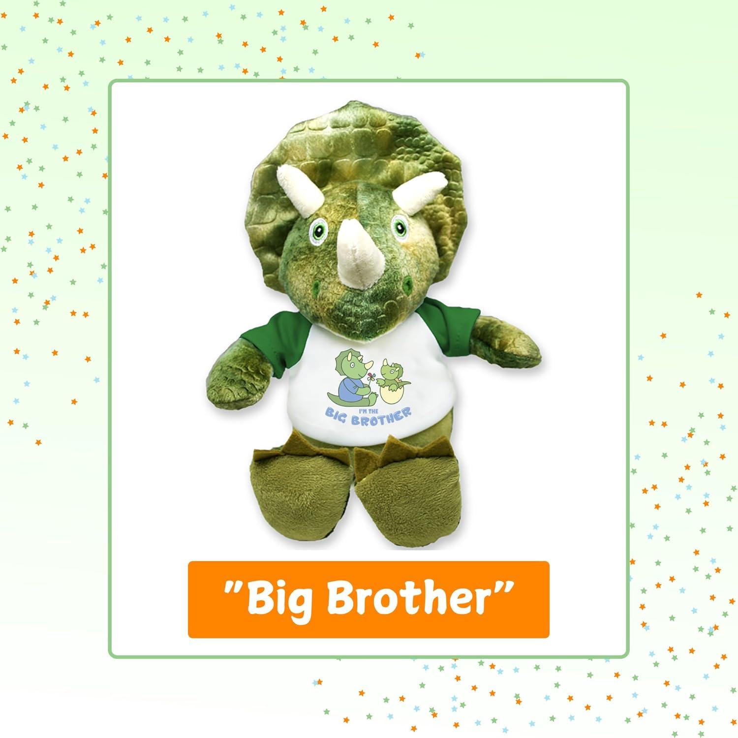 Peluches Dinosaurio Triceratops Verde Flutter Hut 20 cm Hermano Mayor