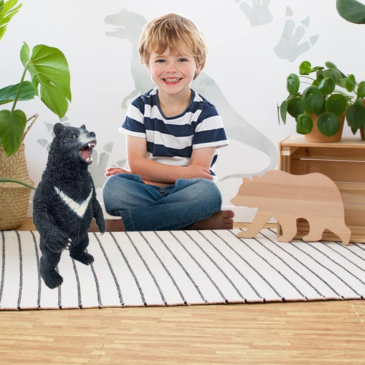 Figura de Oso Negro Higherbros 15cm - Juguete Educativo