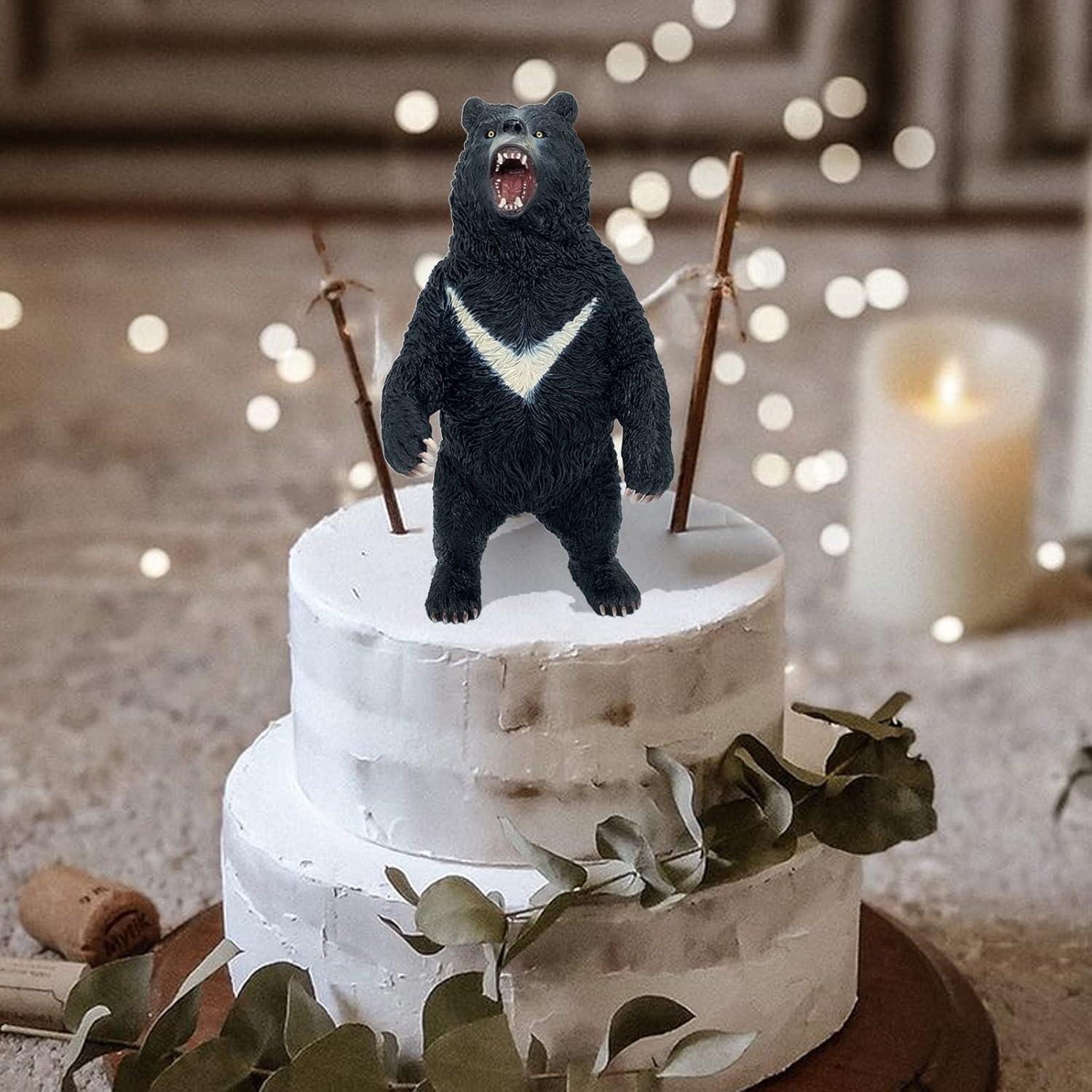 Figura de Oso Negro Higherbros 15cm - Juguete Educativo