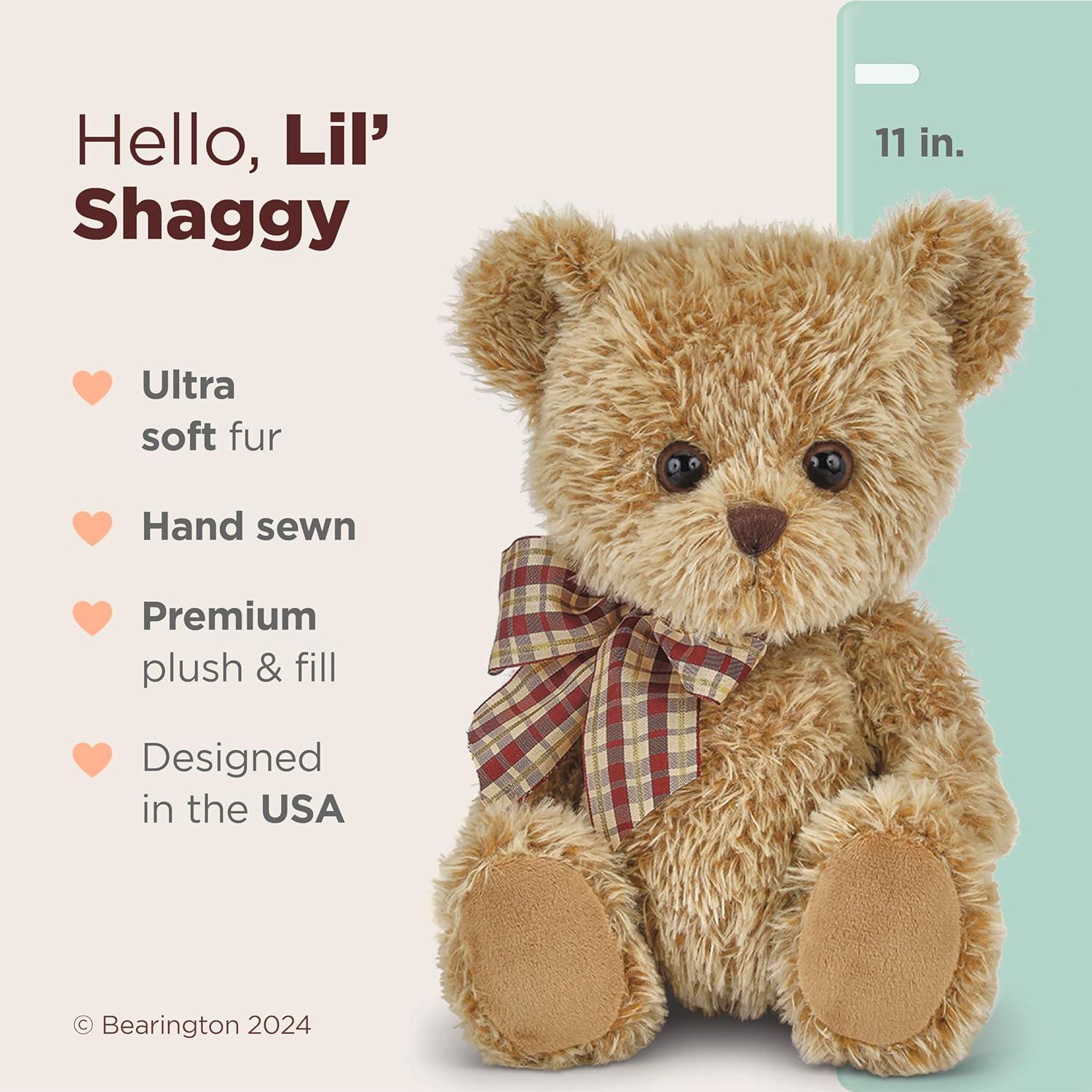 Oso de Peluche Bearington Lil' Shaggy 27.9 cm Marrón