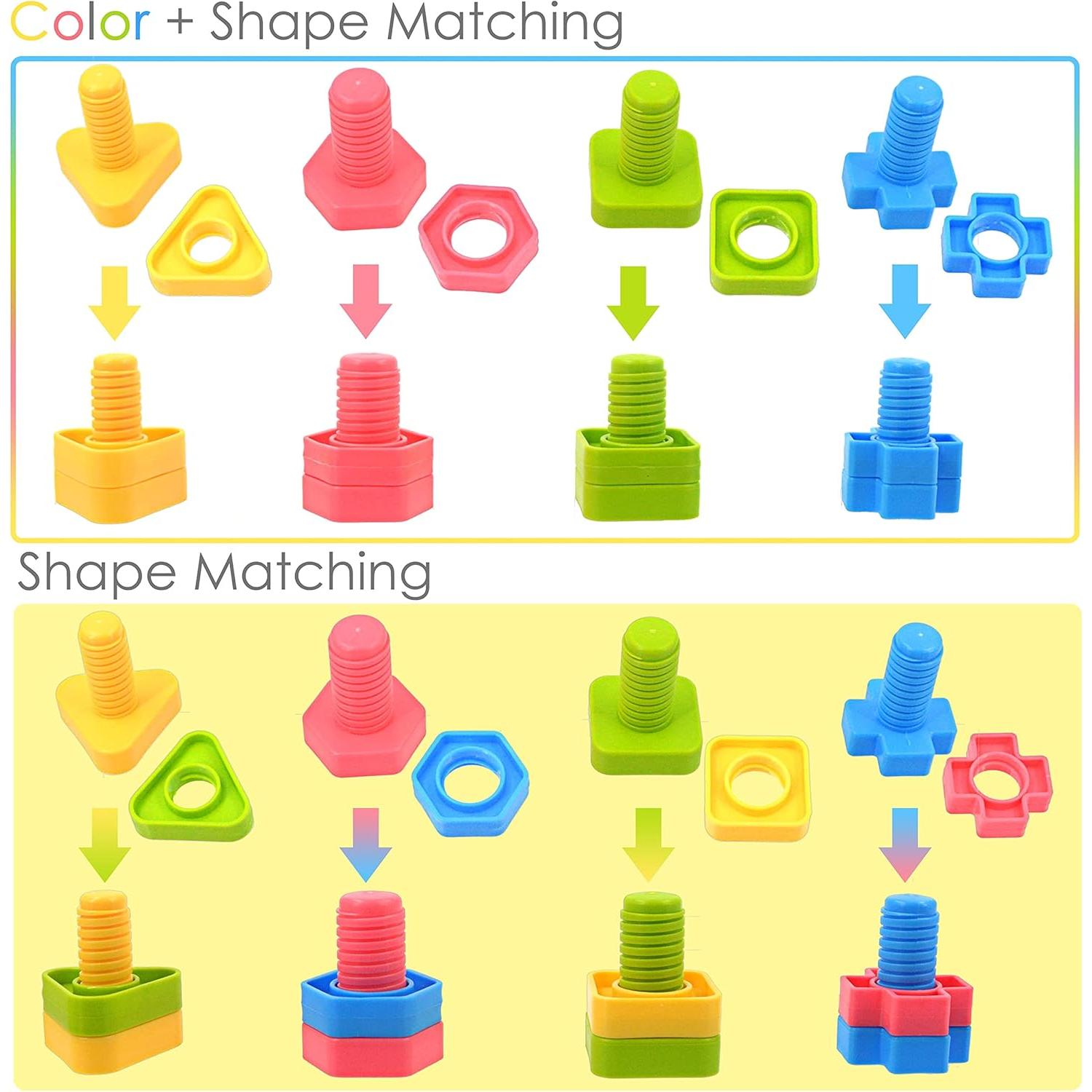 Juguetes de Formas y Tornillos TOMYOU - 32 Piezas STEM