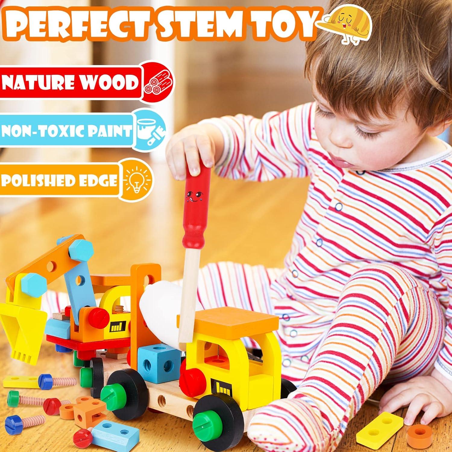 Juego de Herramientas de Madera WJZDY 47 Piezas para Niños