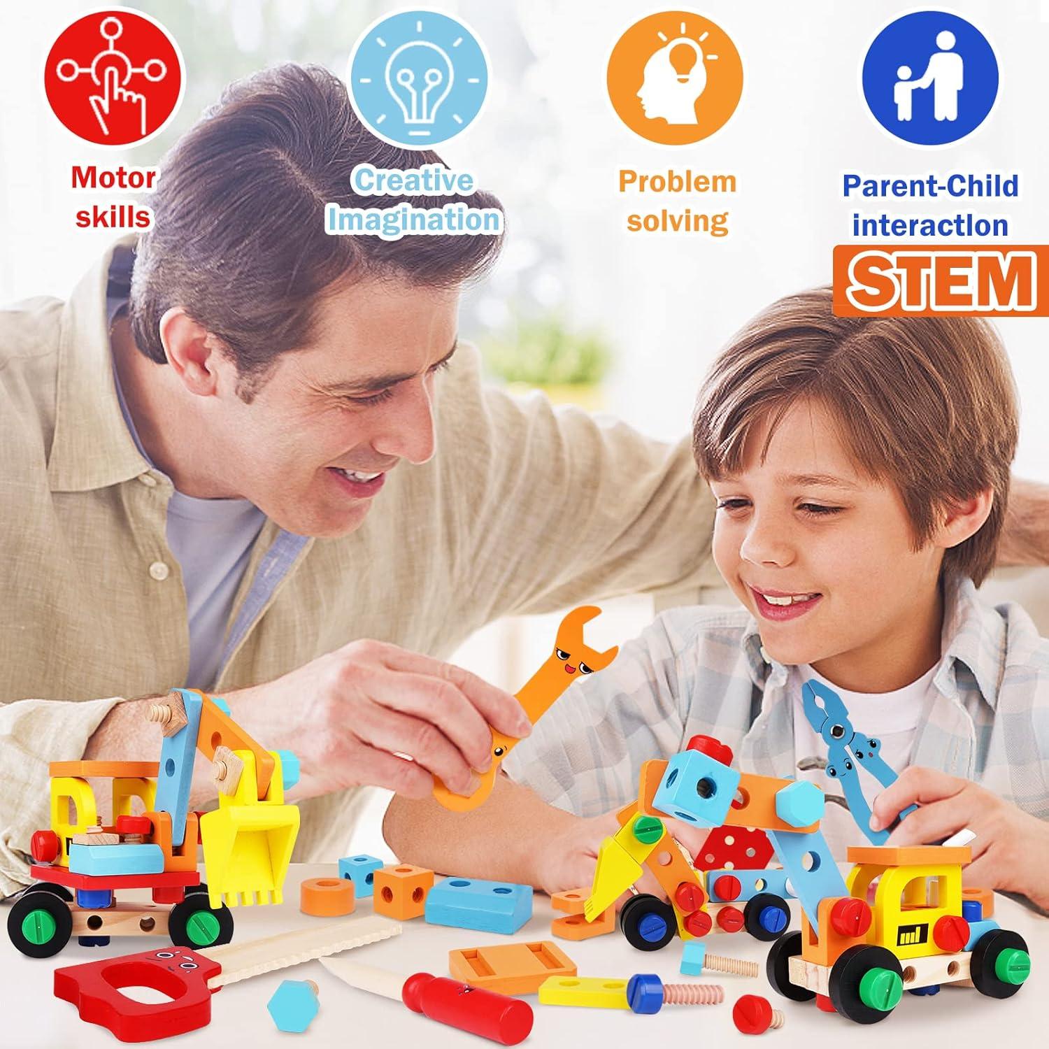 Juego de Herramientas de Madera WJZDY 47 Piezas para Niños