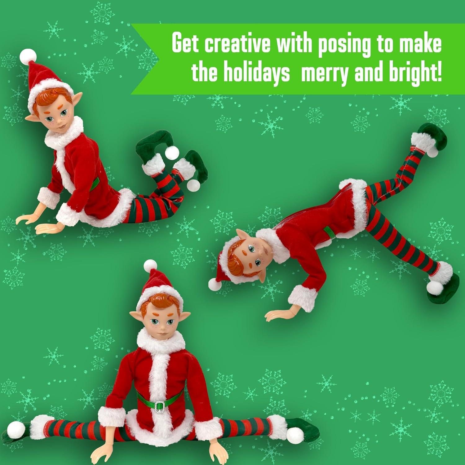 Muñeco Elfo Navideño Poseable 30.48 cm Elfo Original