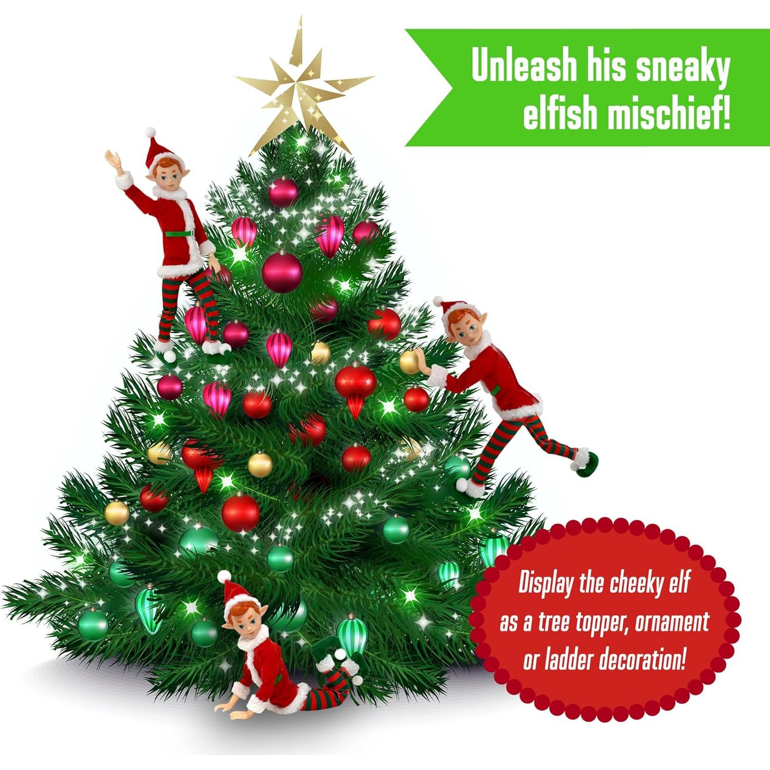 Muñeco Elfo Navideño Poseable 30.48 cm Elfo Original